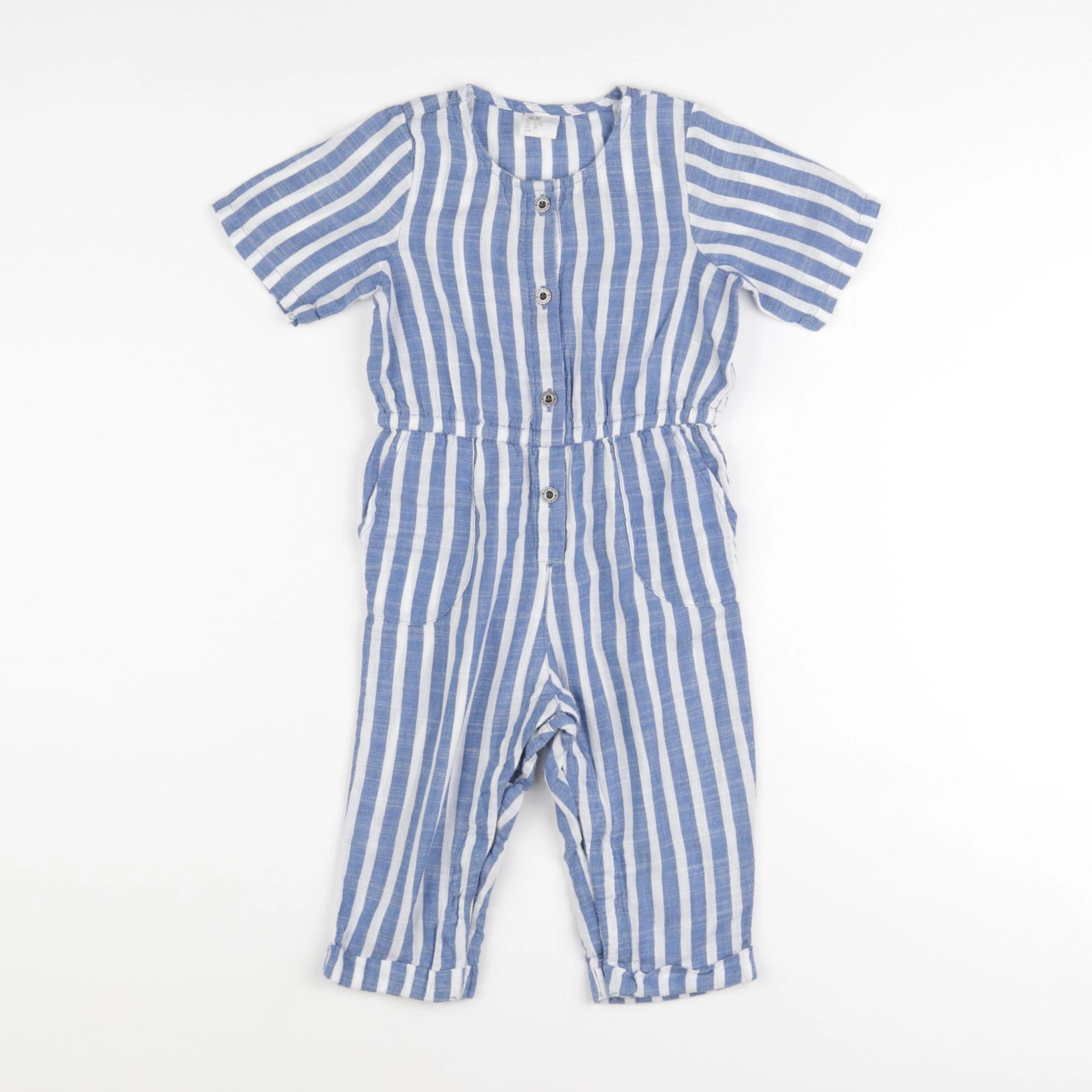 H&M - combinaison bleu - 9/12 mois