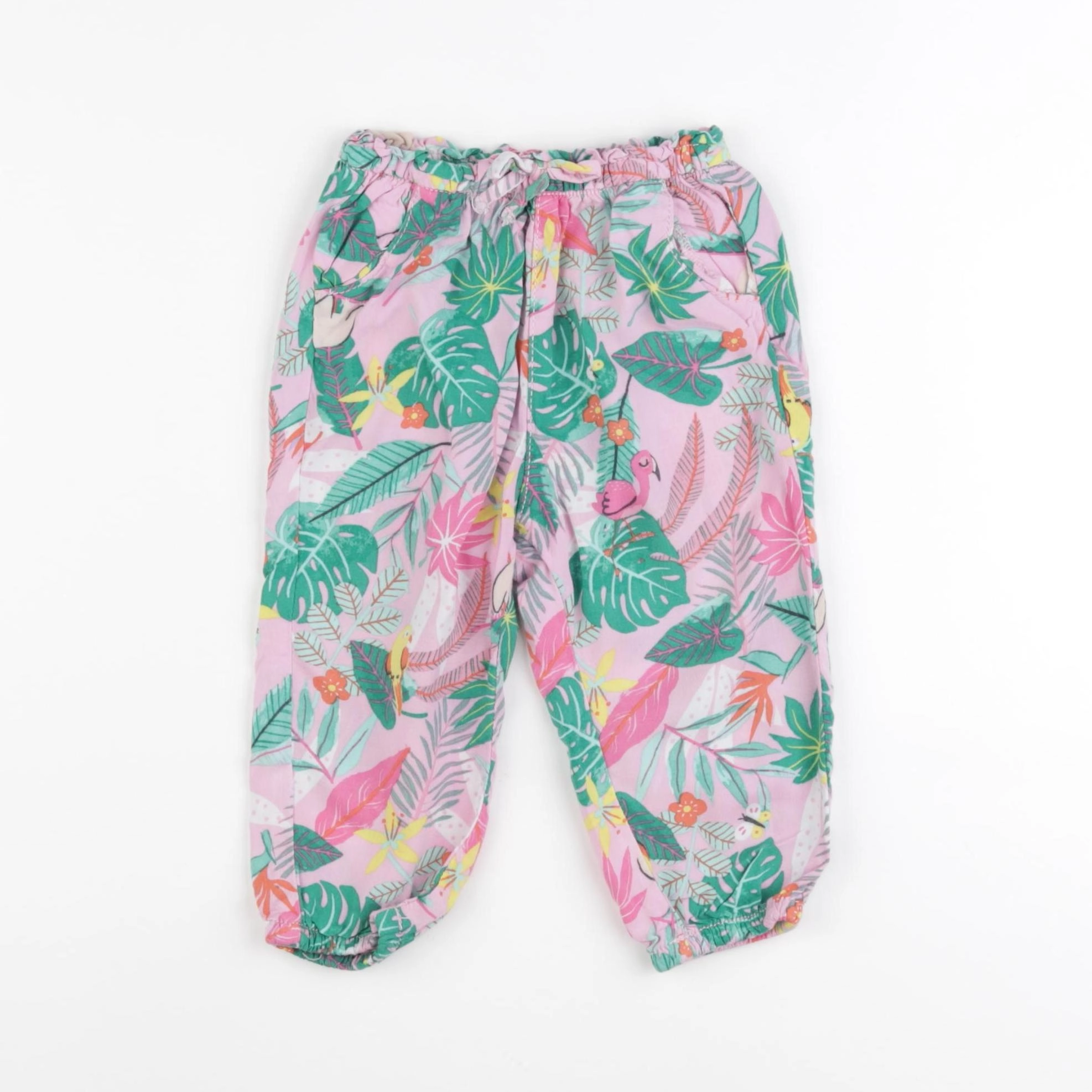 H&M - pantalon rose - 9/12 mois