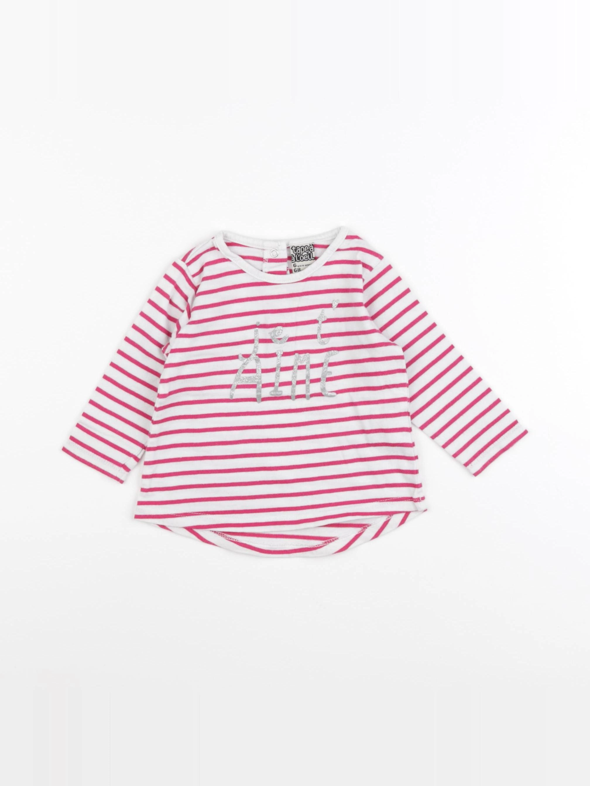 Tape à l'oeil - tee-shirt rose - 6 mois