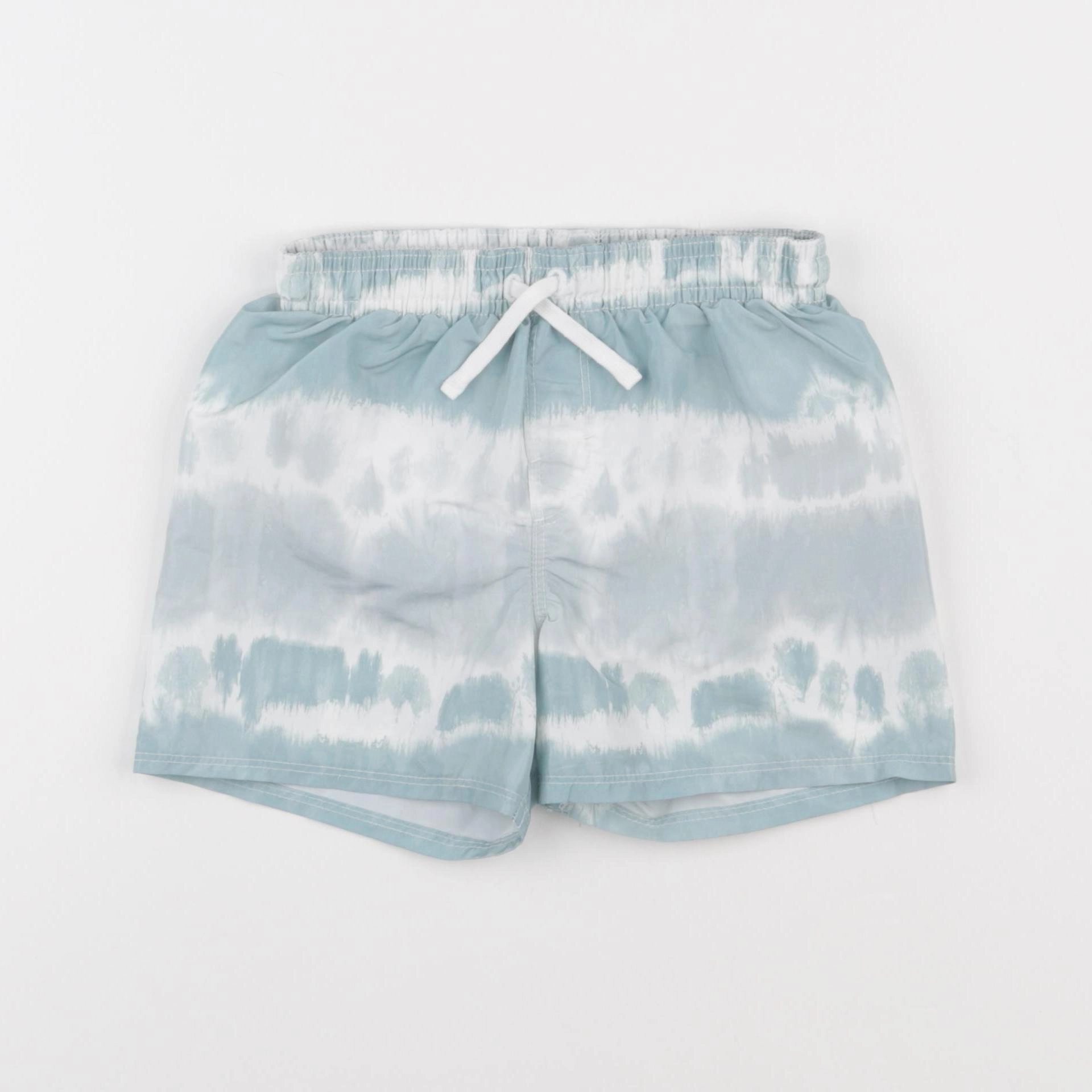 H&M - maillot de bain bleu, blanc - 3/4 ans