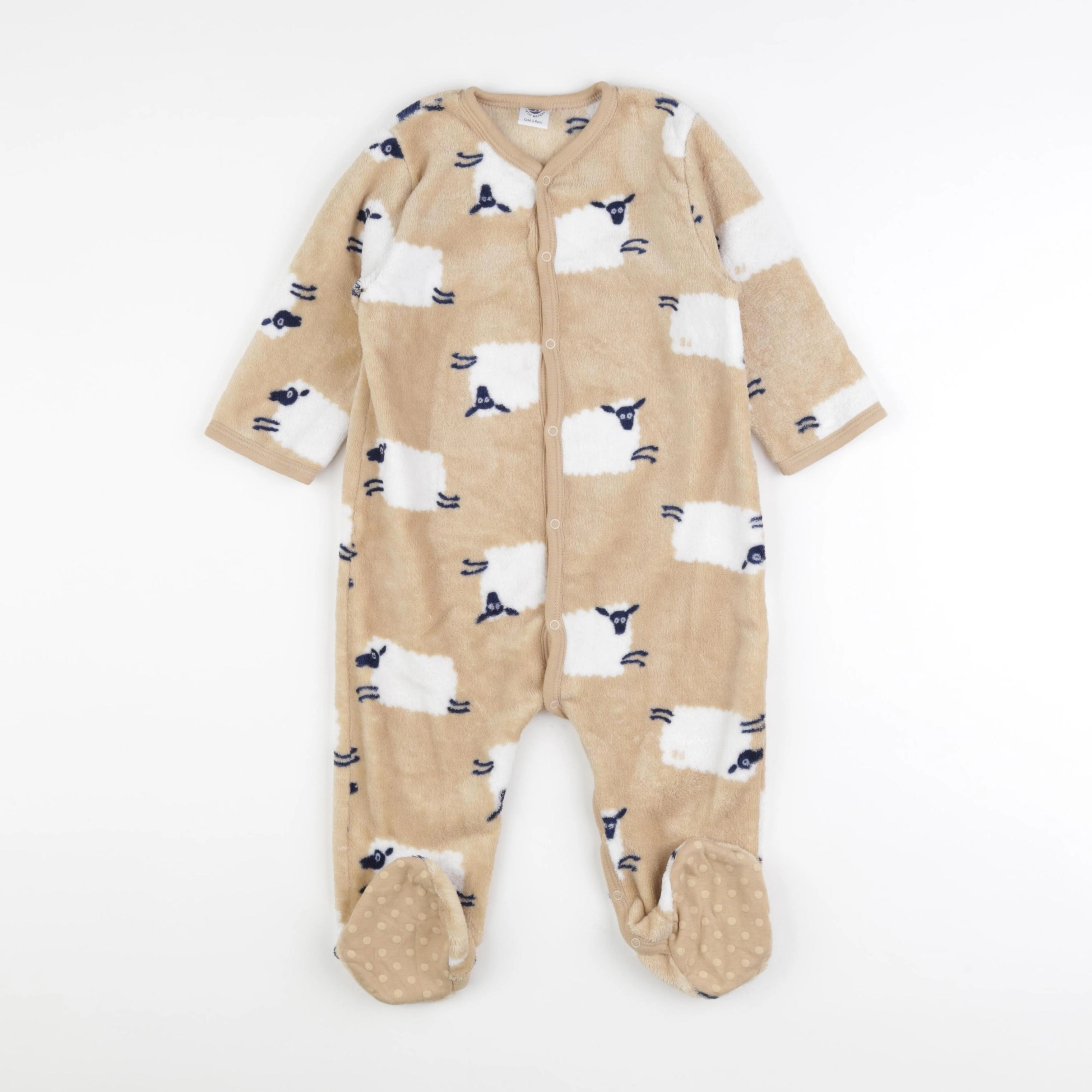 Petit Bateau - sur-pyjama marron - 24 mois