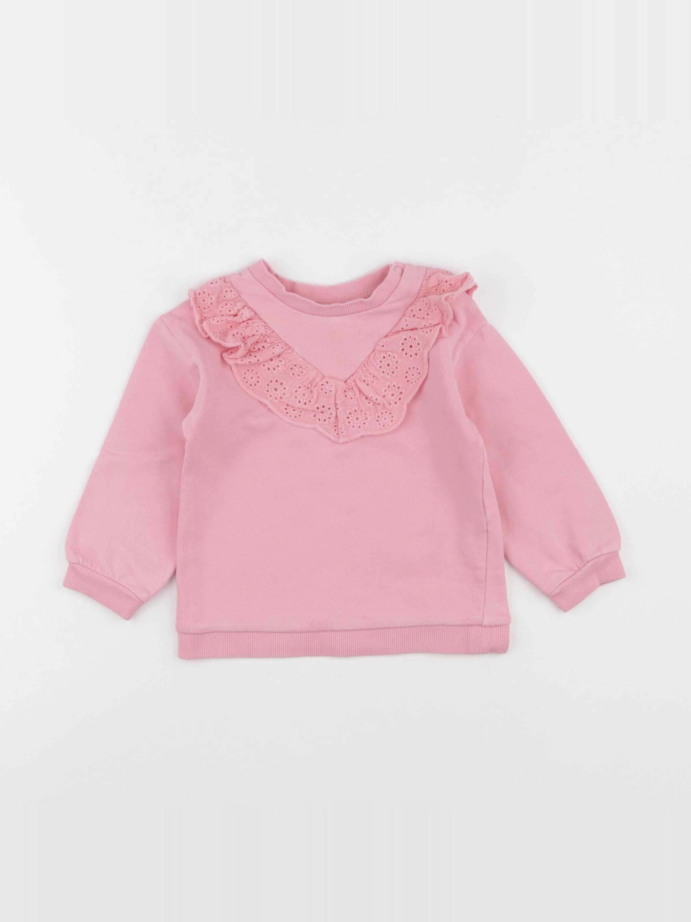H&M - sweat rose - 18 mois
