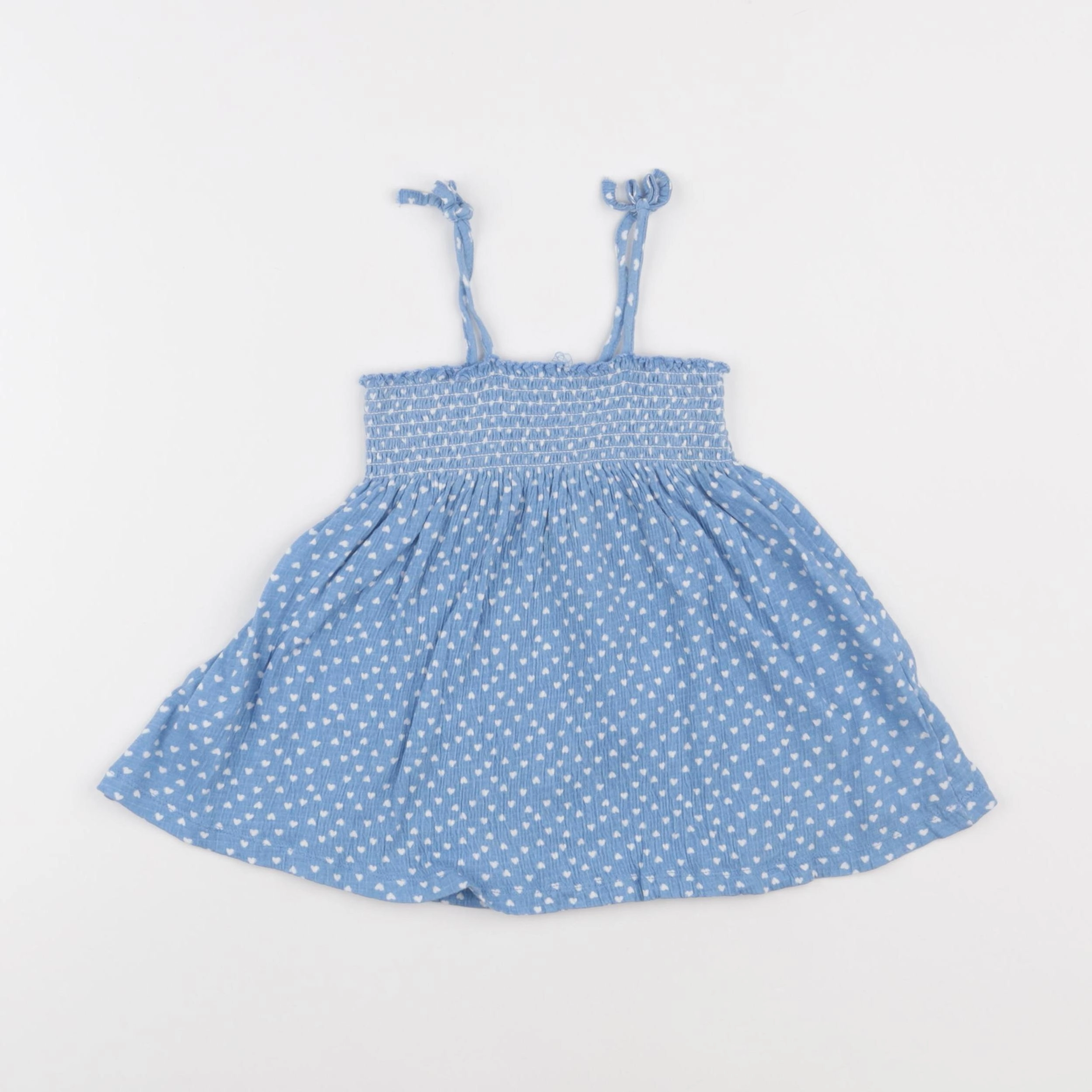 Zara - robe bleu, blanc - 18/24 mois