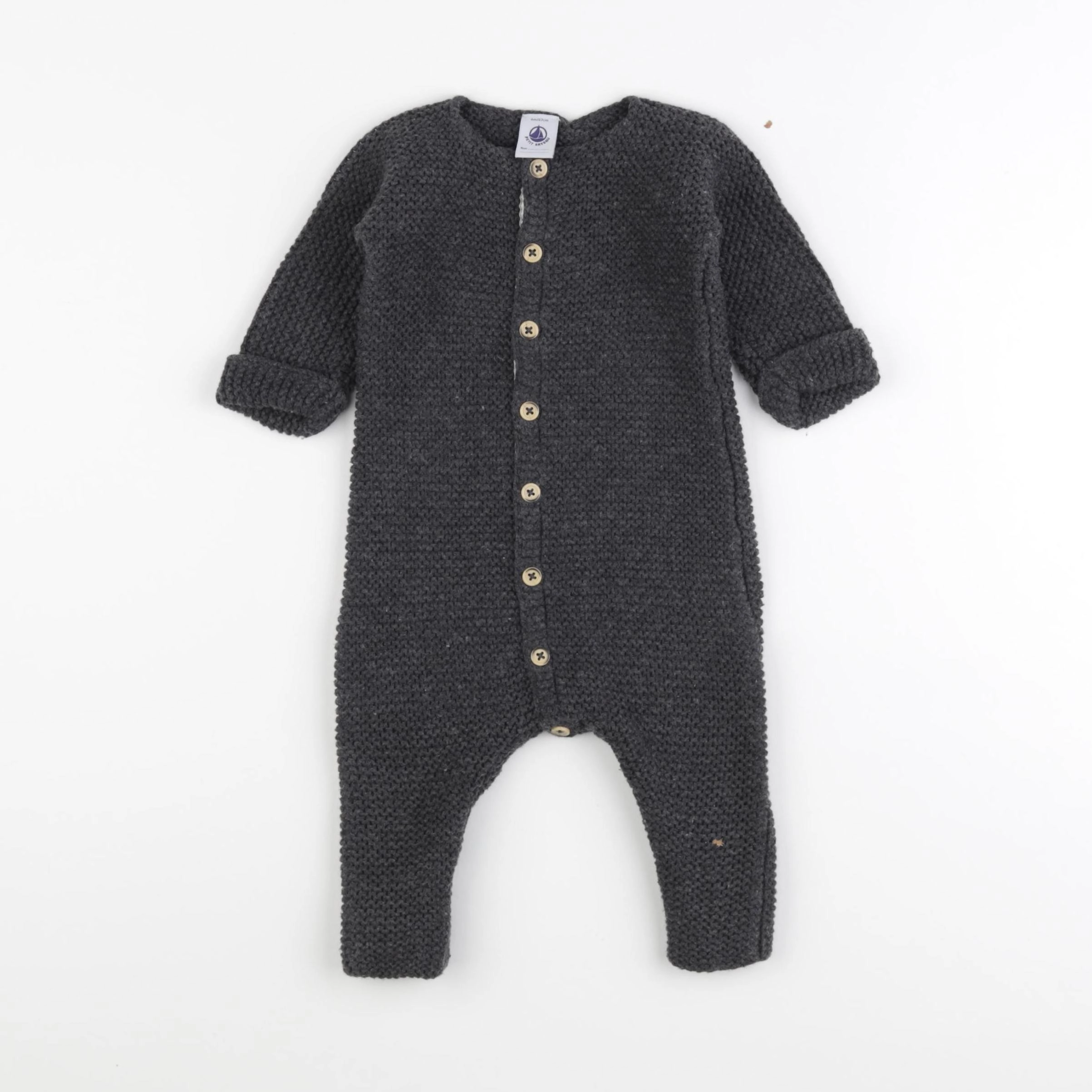 Petit Bateau - combinaison gris - 6 mois