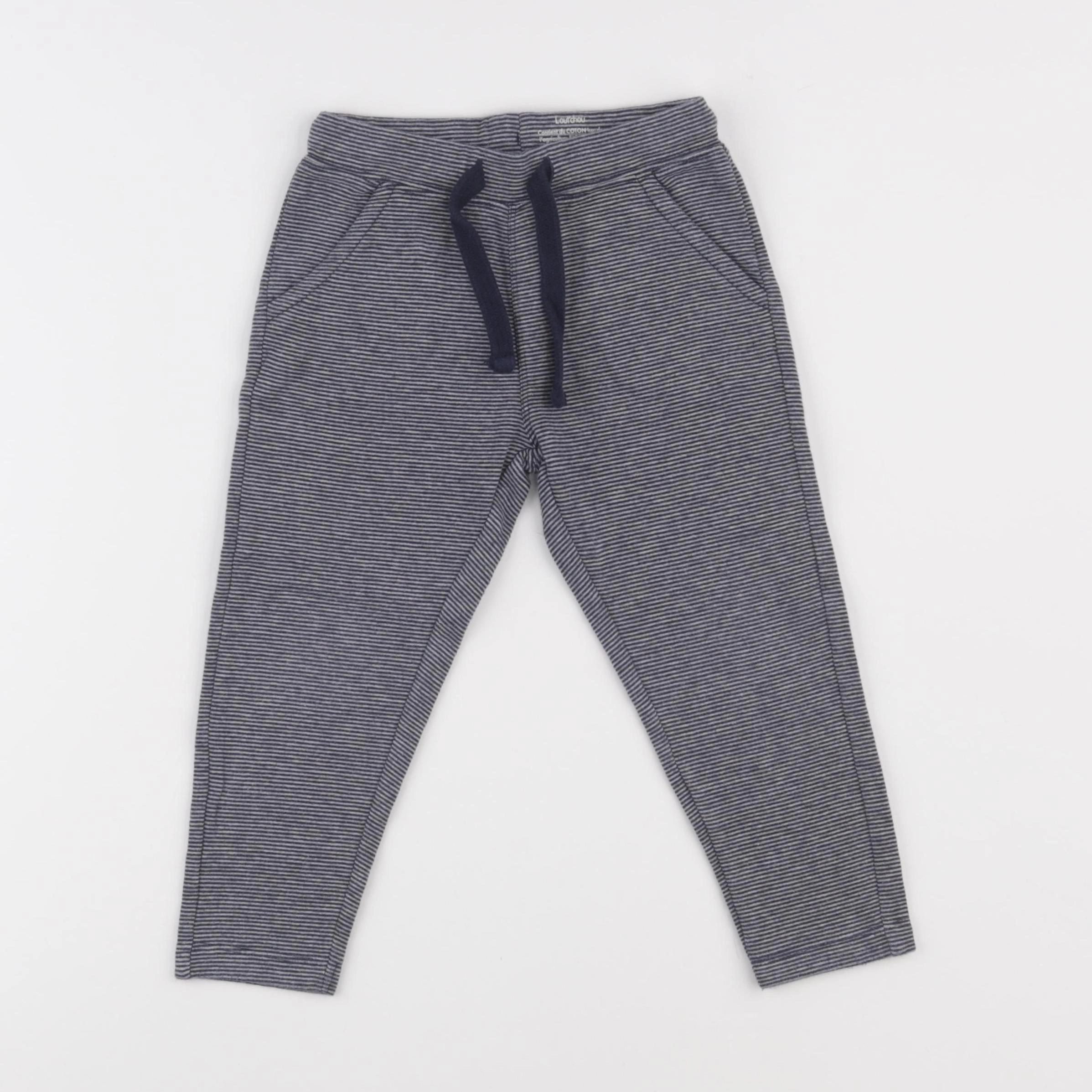 Boutchou - jogging gris, bleu - 36 mois
