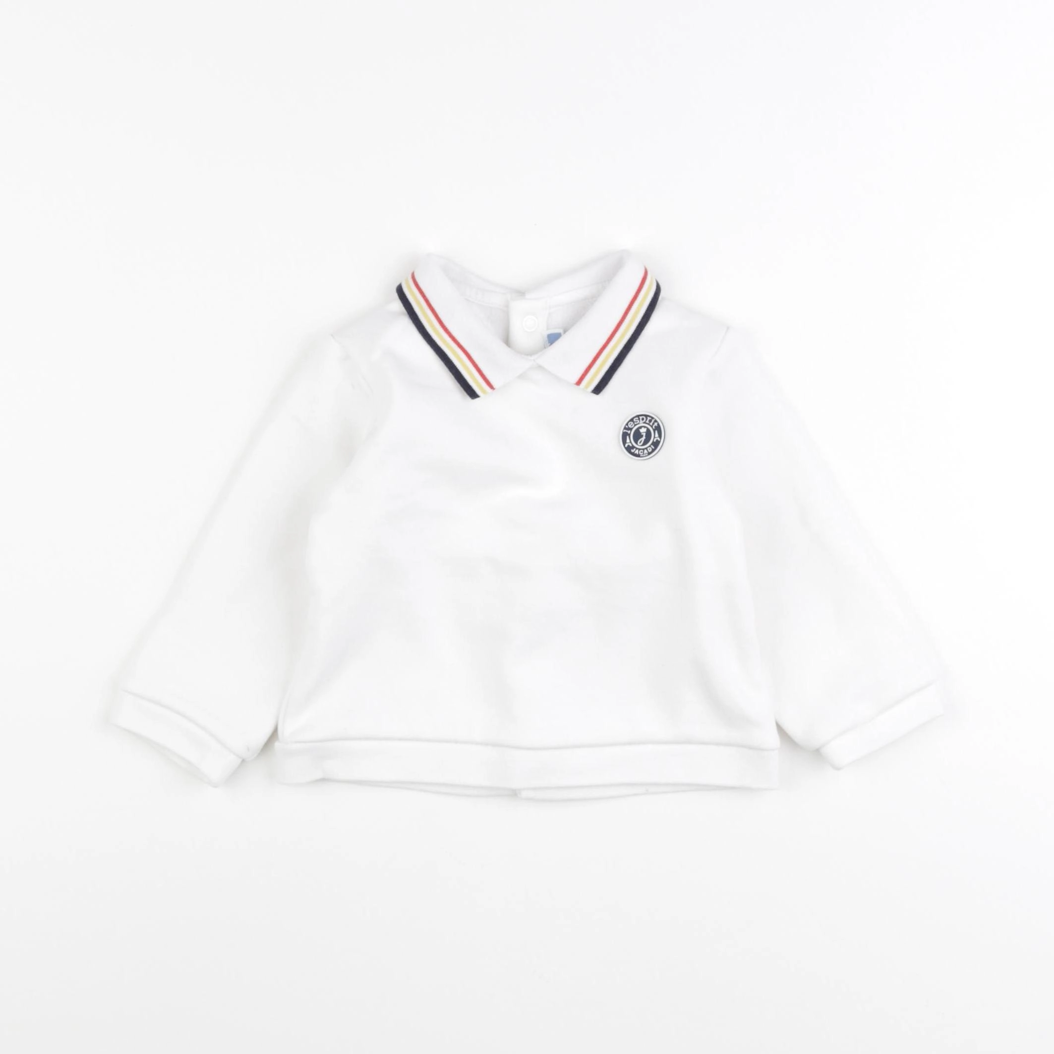 Jacadi - sweat blanc - 12 mois