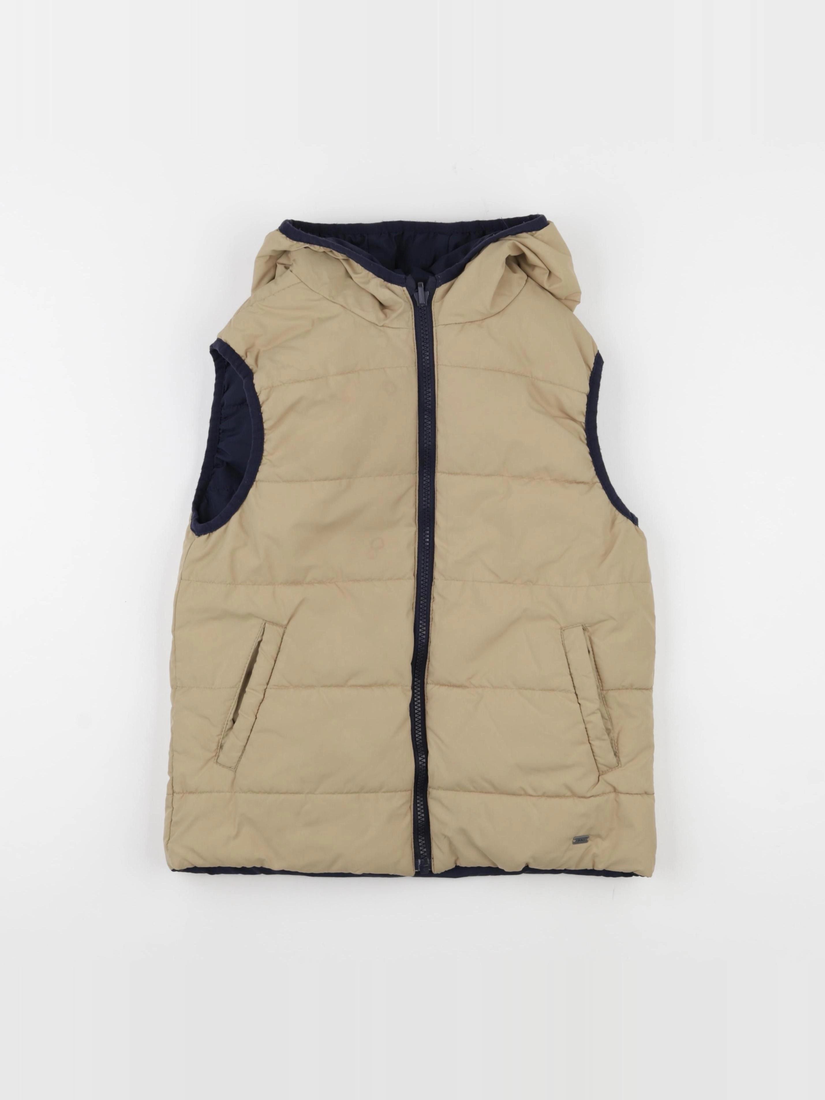IKKS - doudoune réversible bleu, marron - 10 ans