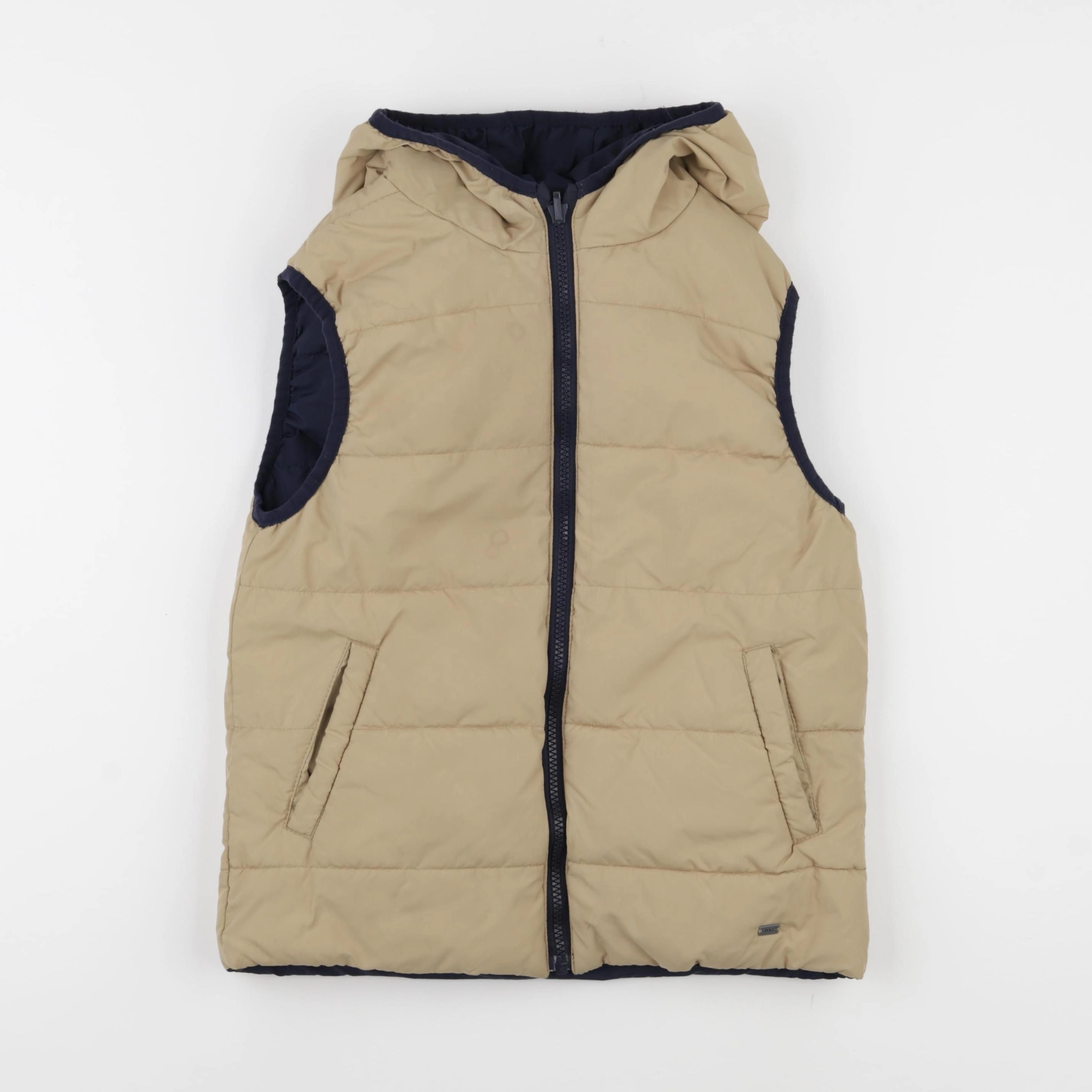 IKKS - doudoune réversible bleu, marron - 10 ans