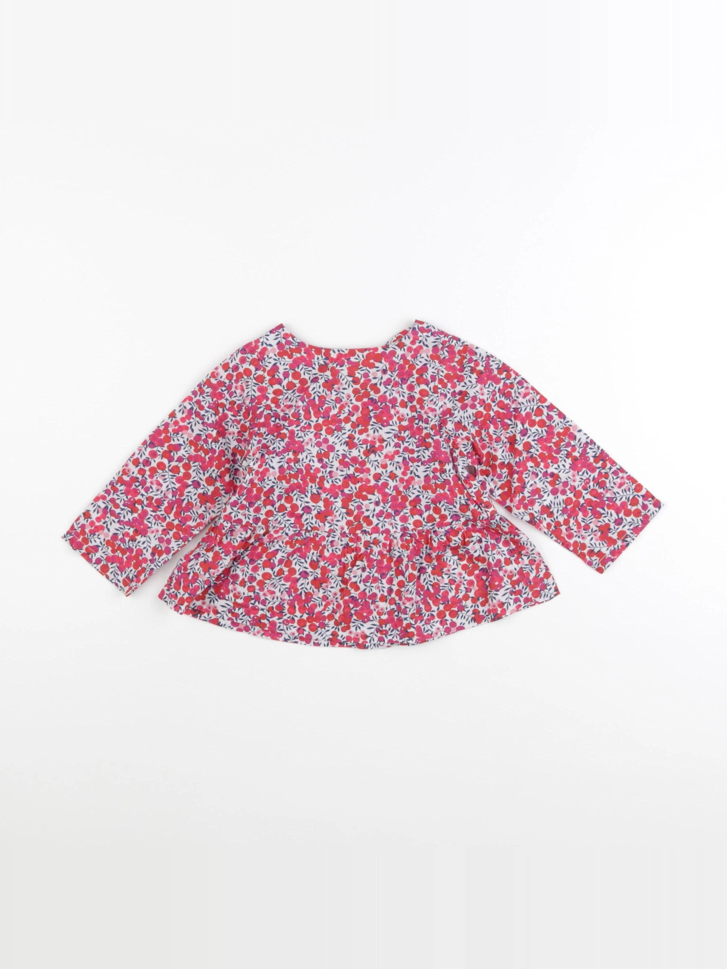 Jacadi - blouse liberty rose - 12 mois