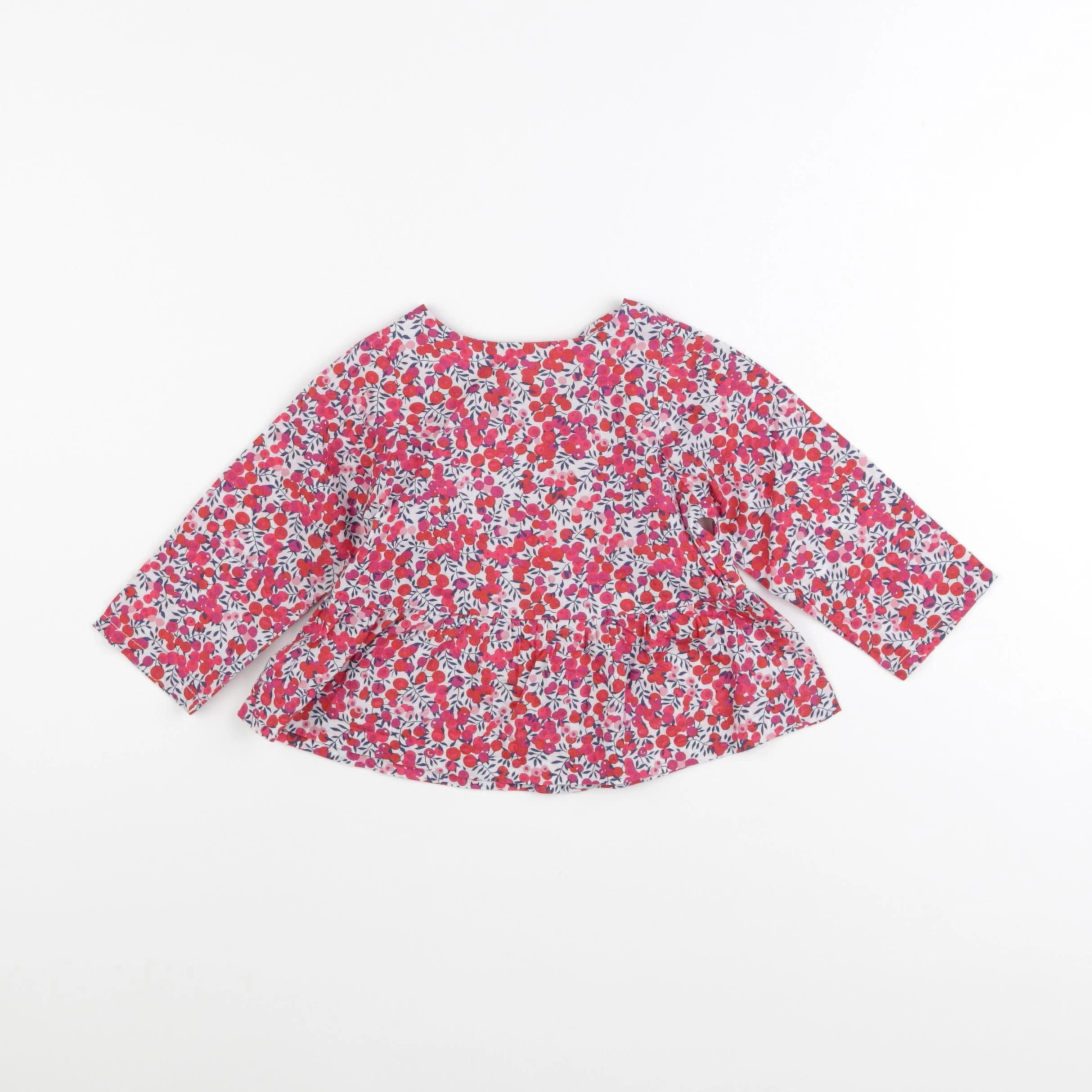 Jacadi - blouse liberty rose - 12 mois
