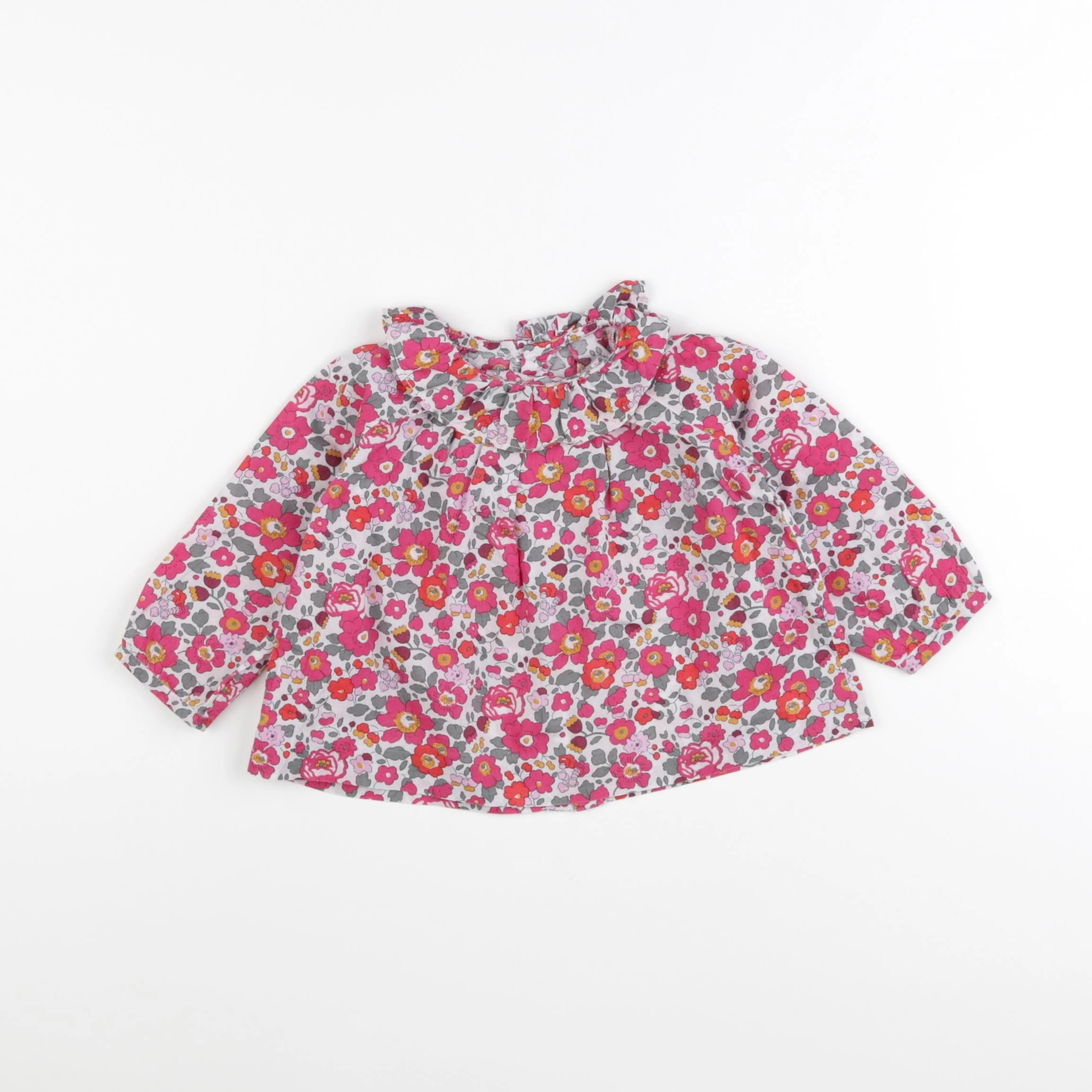 Jacadi - blouse liberty rose - 12 mois