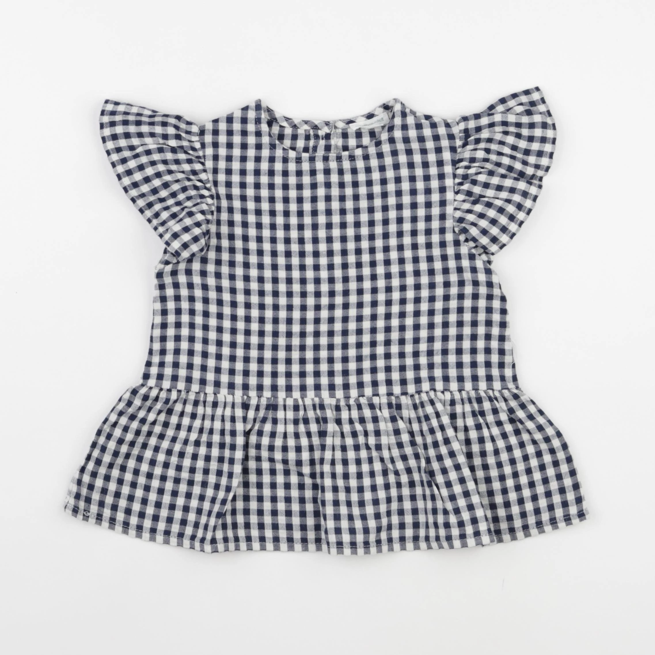 Vertbaudet - blouse bleu, blanc - 4 ans