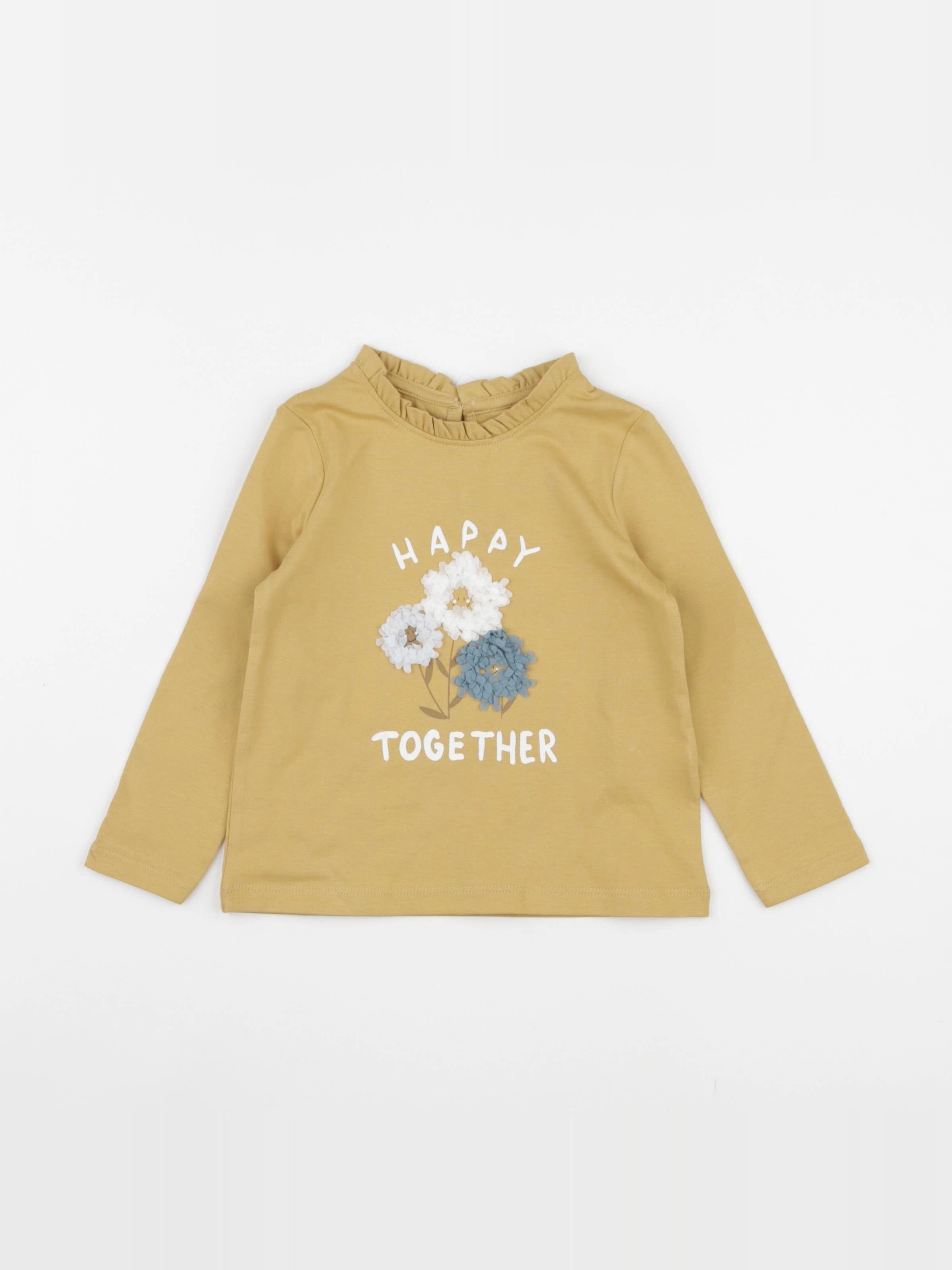 Vertbaudet - tee-shirt jaune - 2 ans