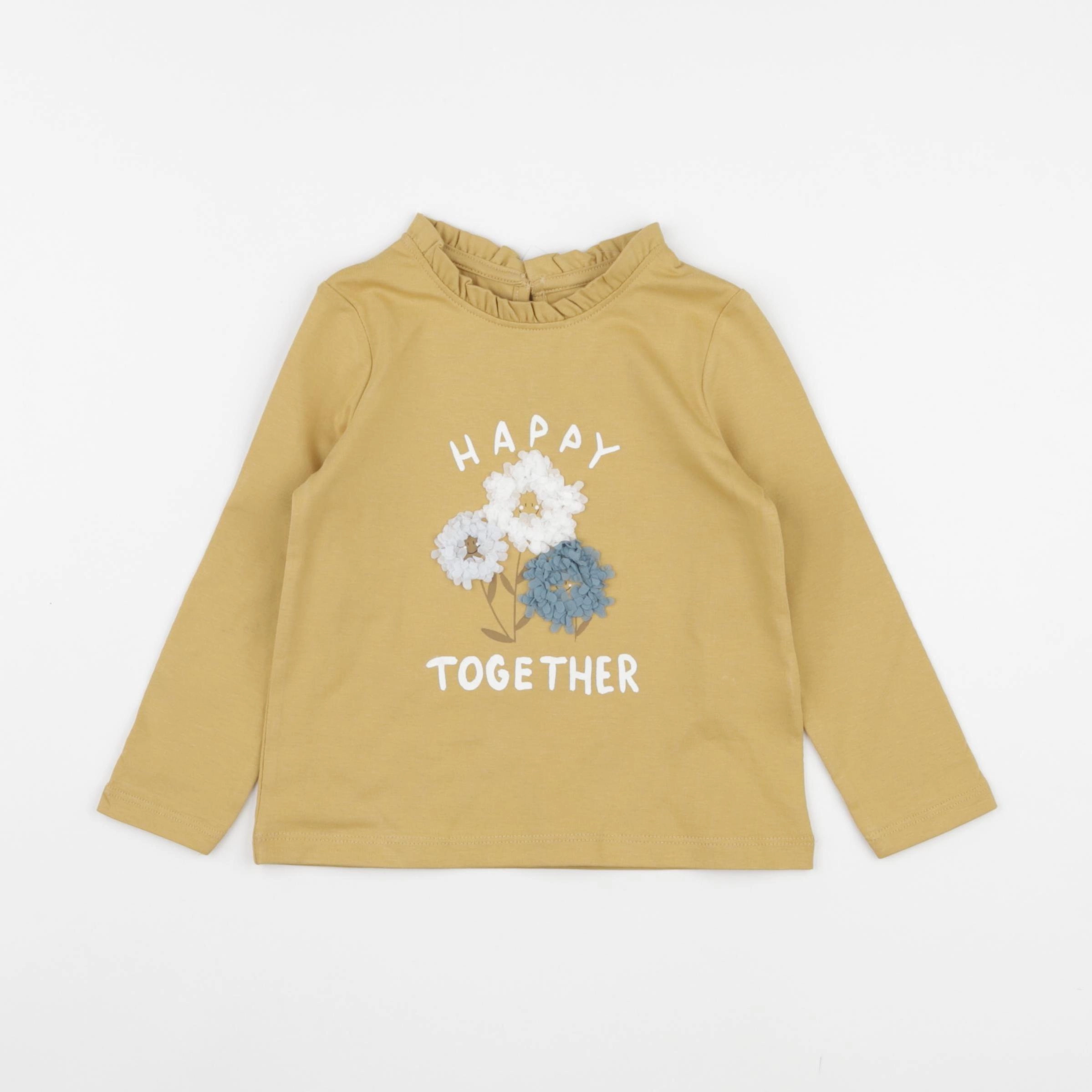 Vertbaudet - tee-shirt jaune - 2 ans