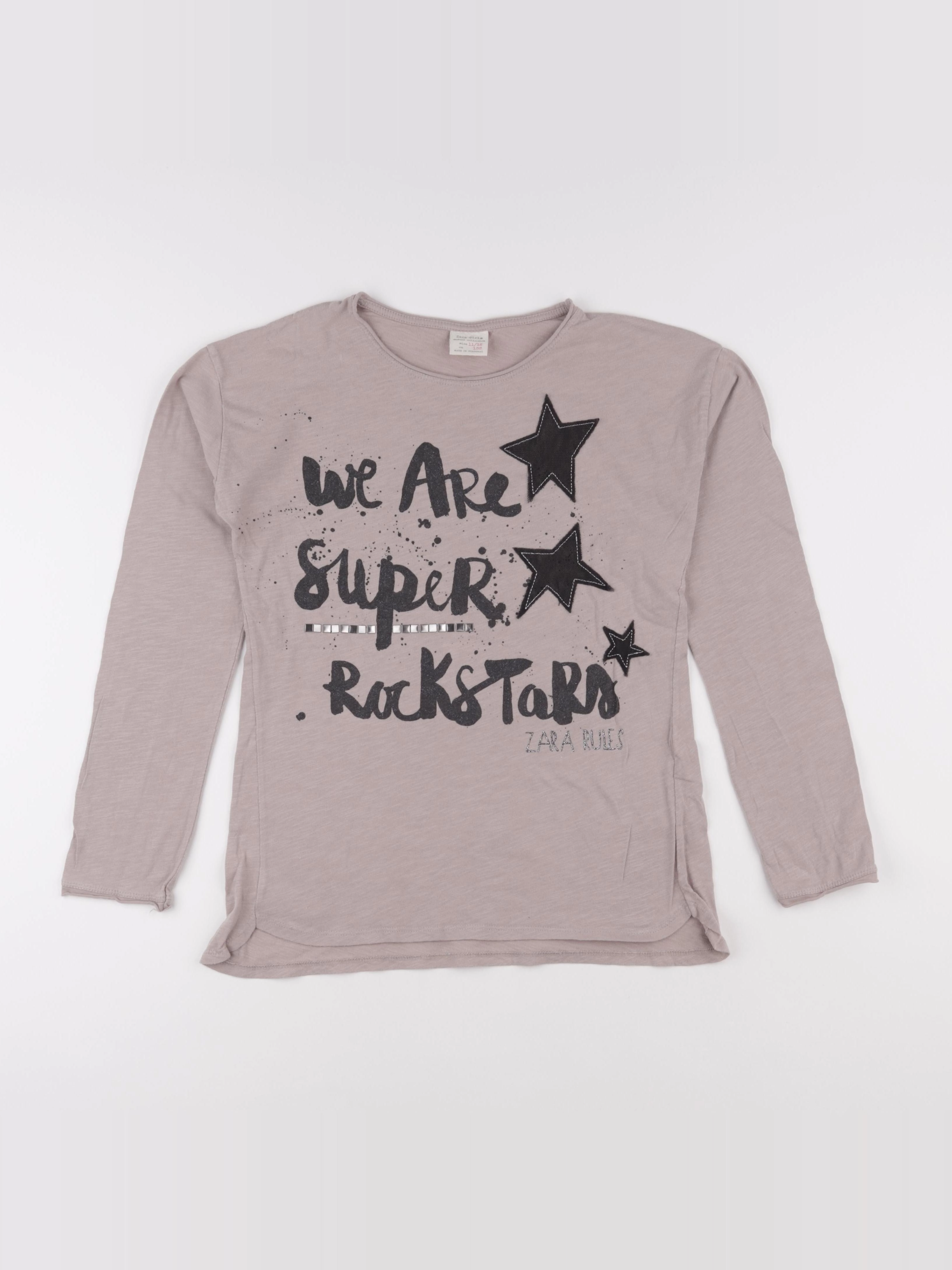 Zara - tee-shirt gris - 11/12 ans