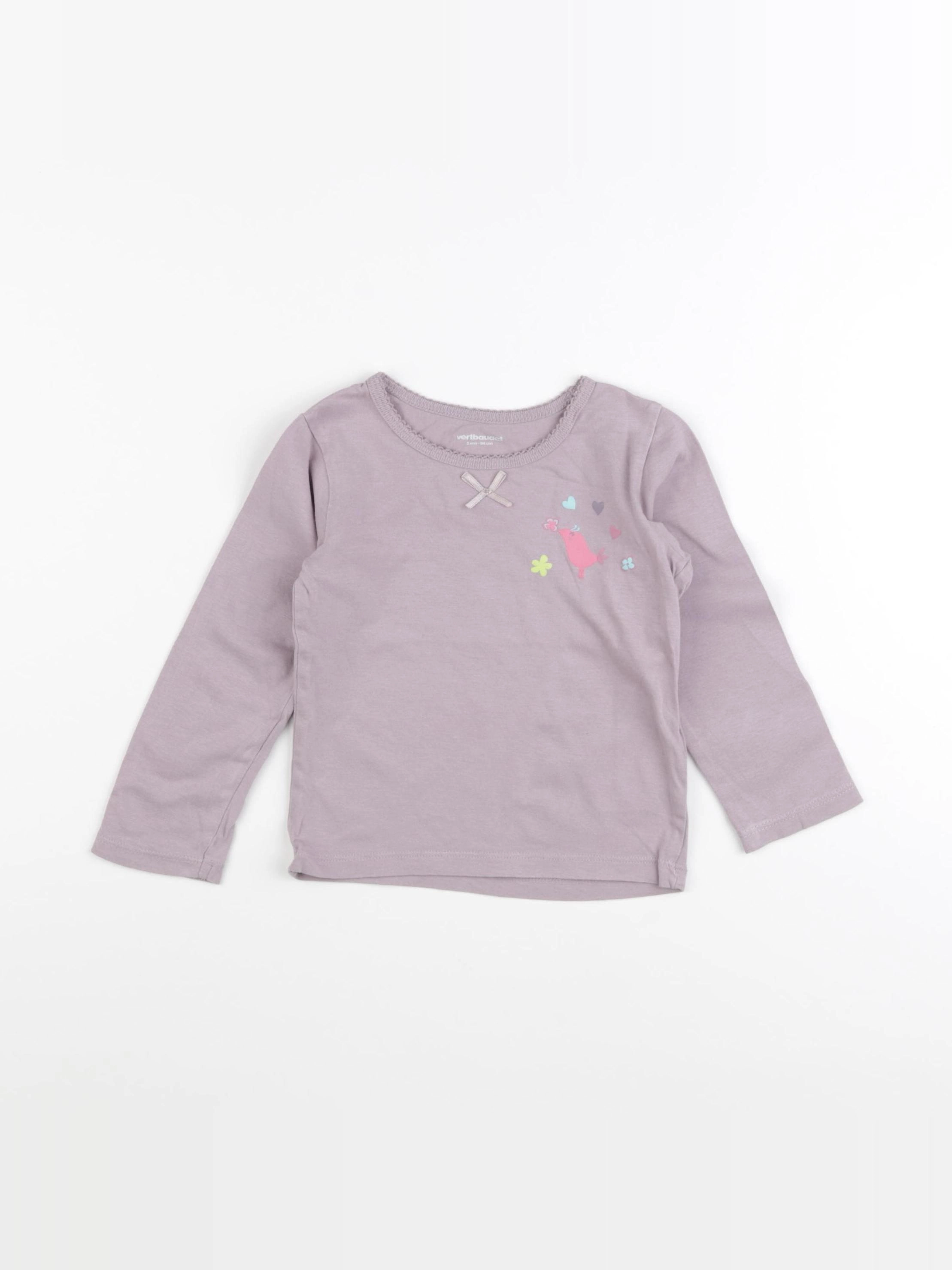 Vertbaudet - maillot de corps violet - 3 ans