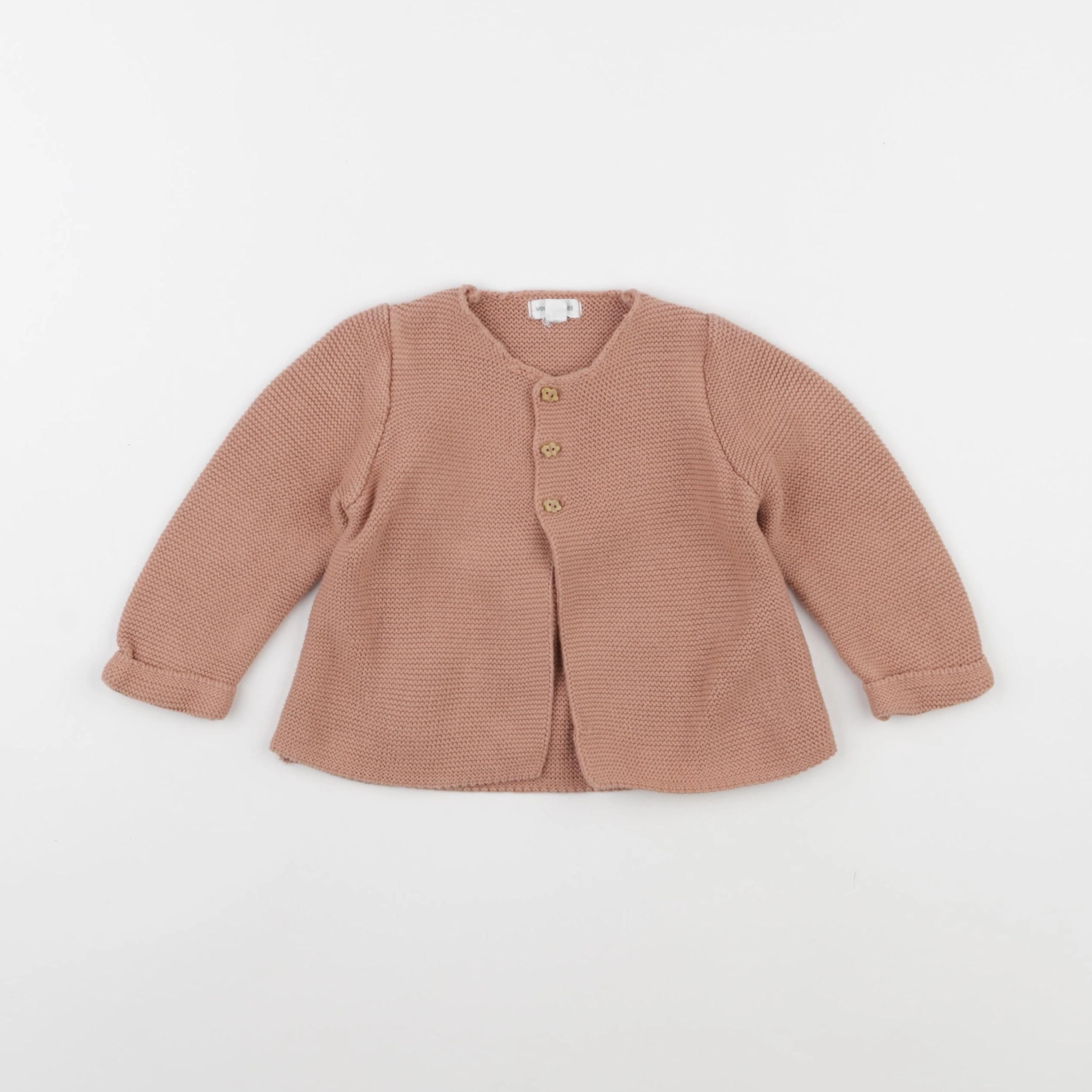 Vertbaudet - gilet marron - 12 mois