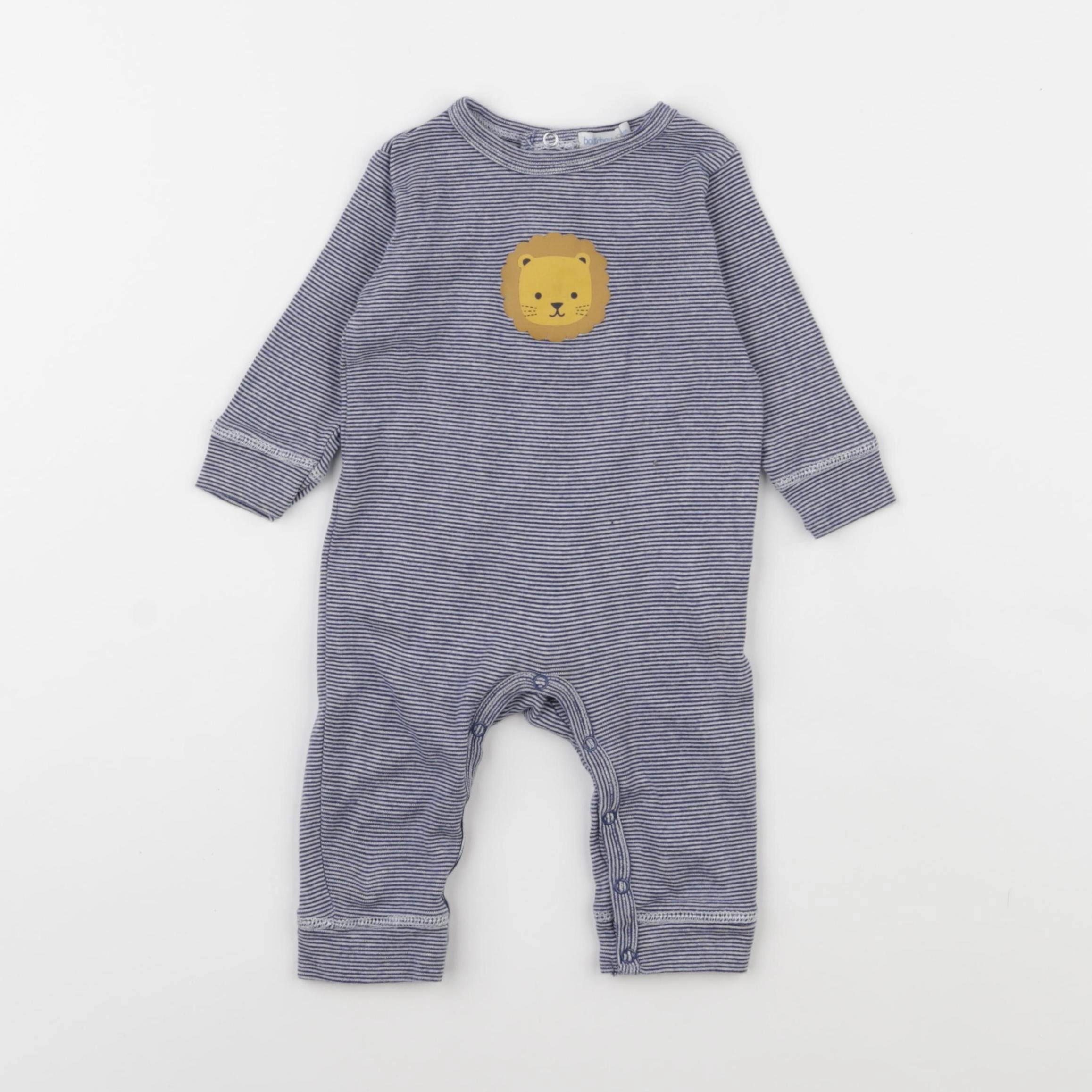 Boutchou - pyjama coton bleu - 6 mois
