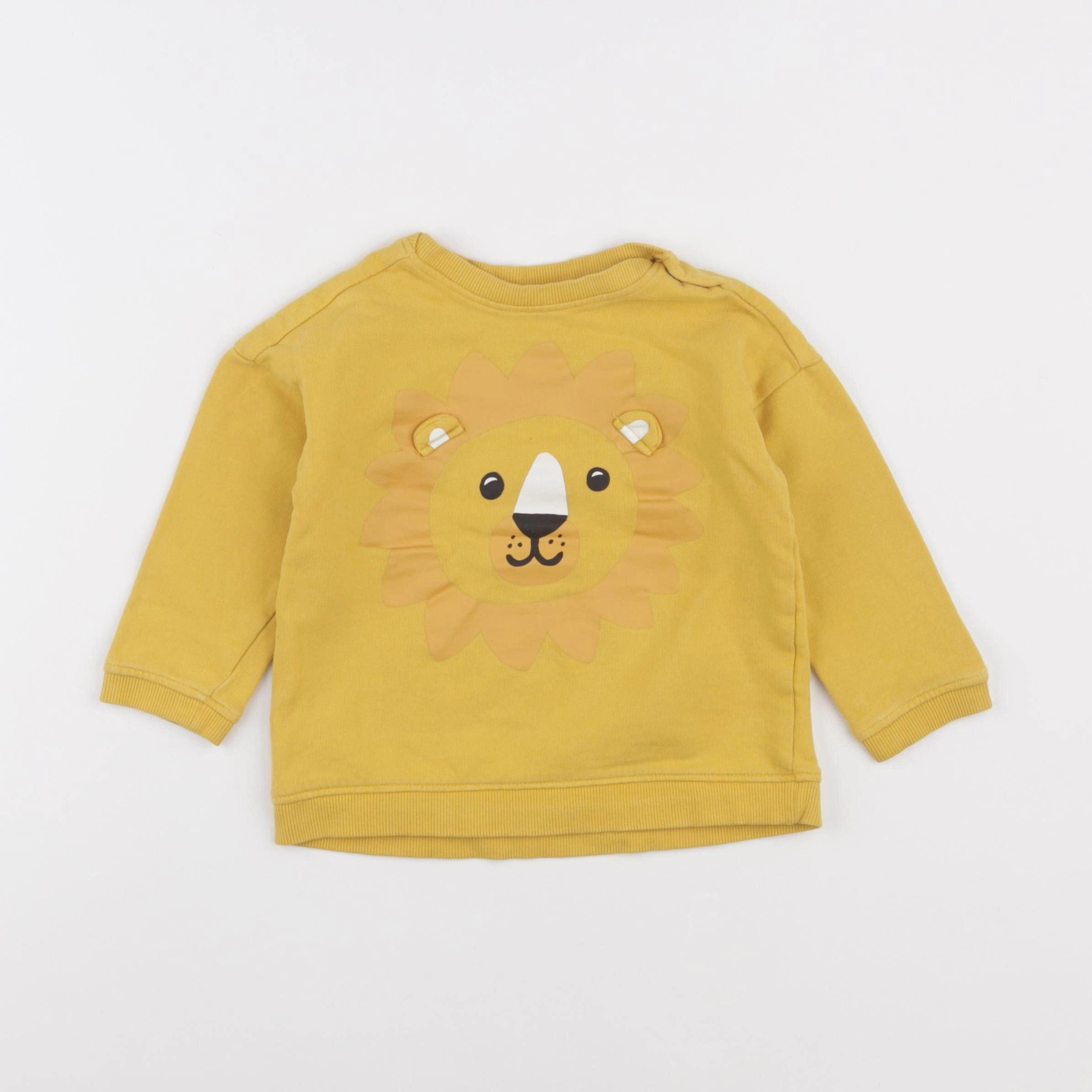 H&M - sweat jaune - 12/18 mois