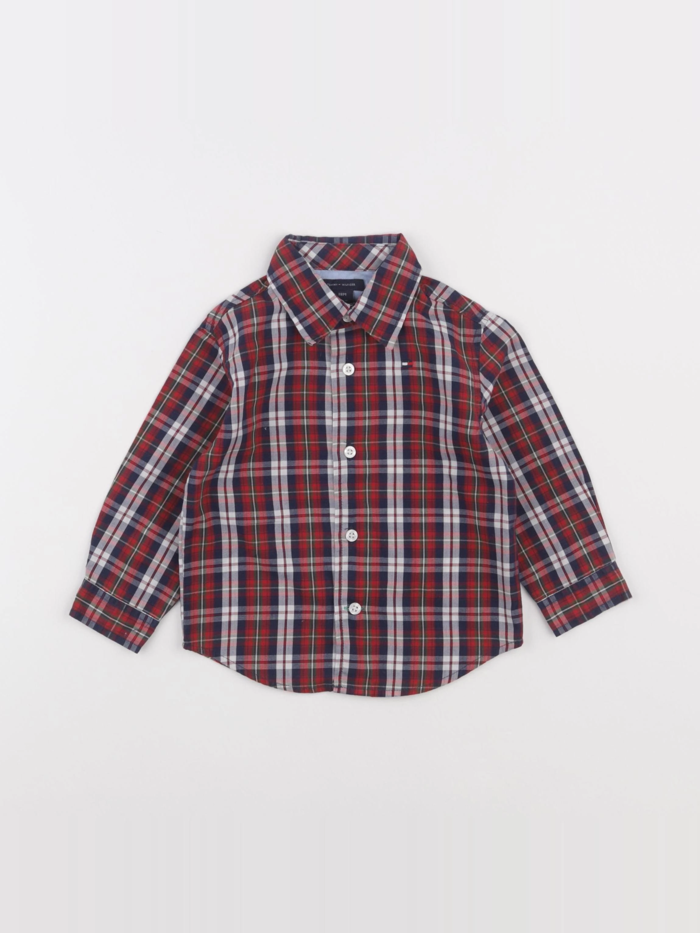 Tommy Hilfiger - chemise rouge - 18 mois