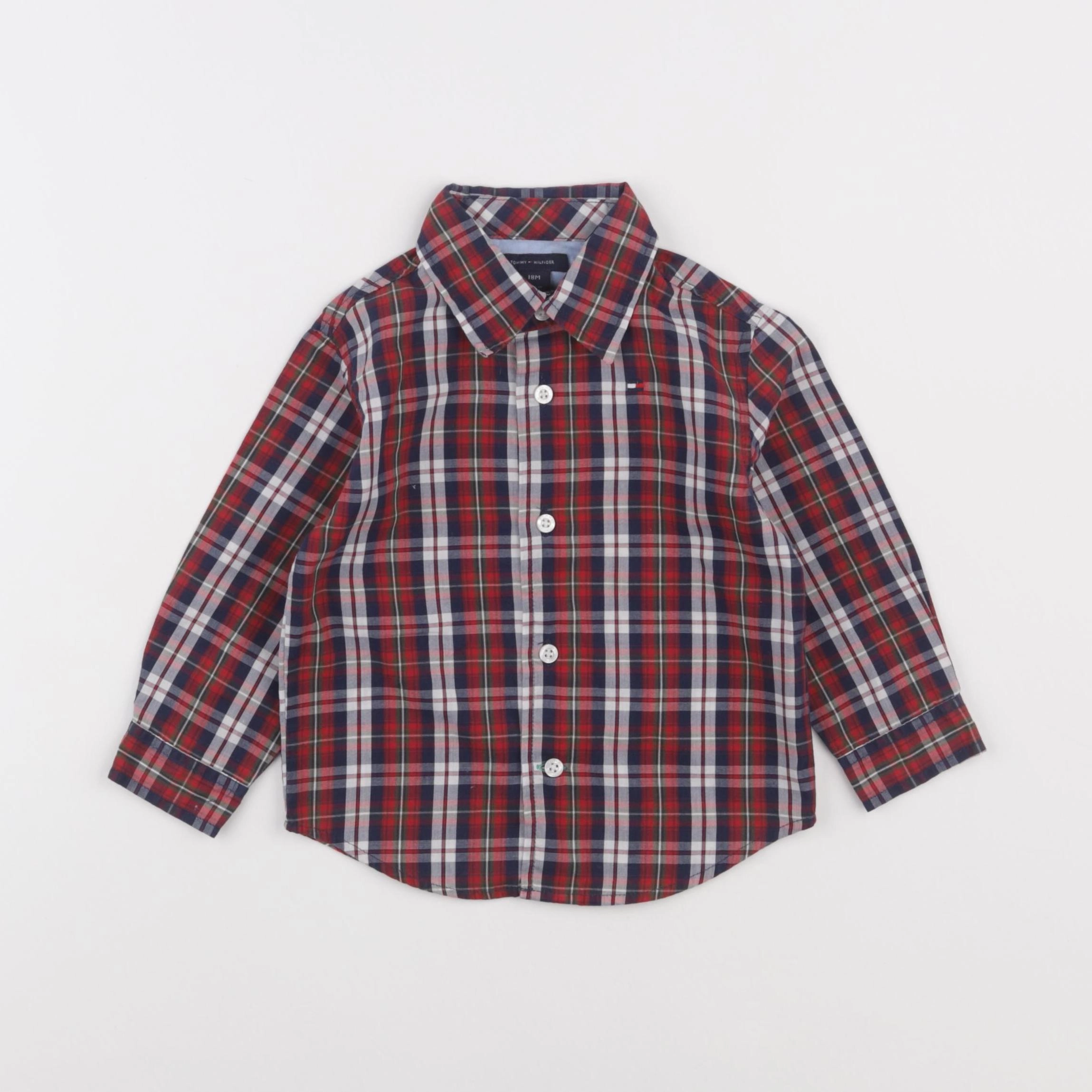 Tommy Hilfiger - chemise rouge - 18 mois