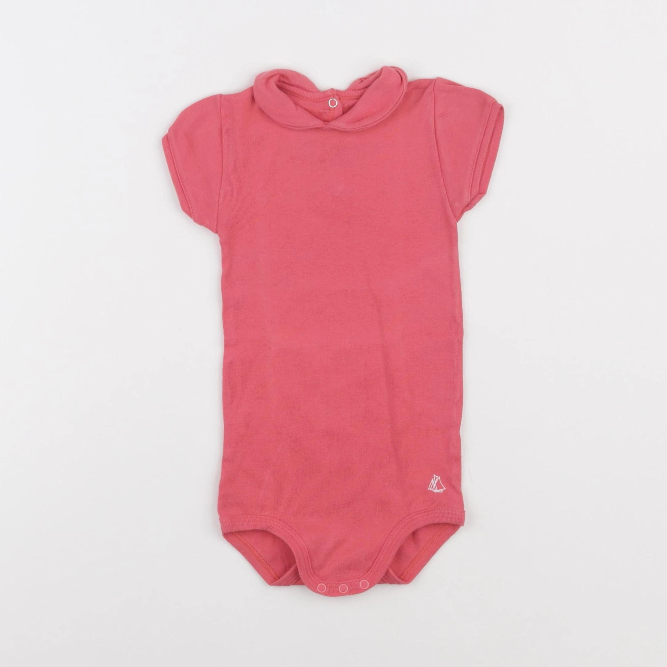 Petit Bateau - body à col rose - 18 mois