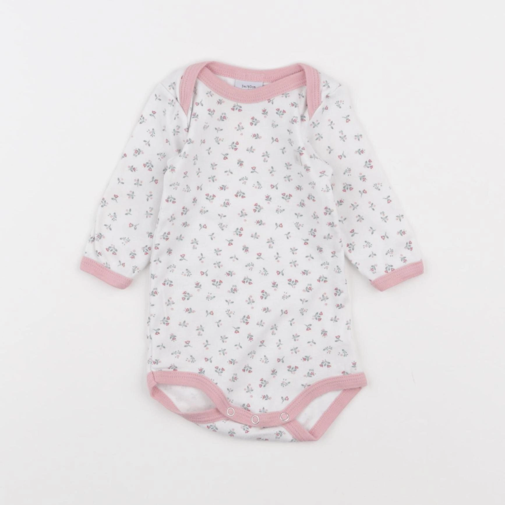 Petit Bateau - body rose - 3 mois