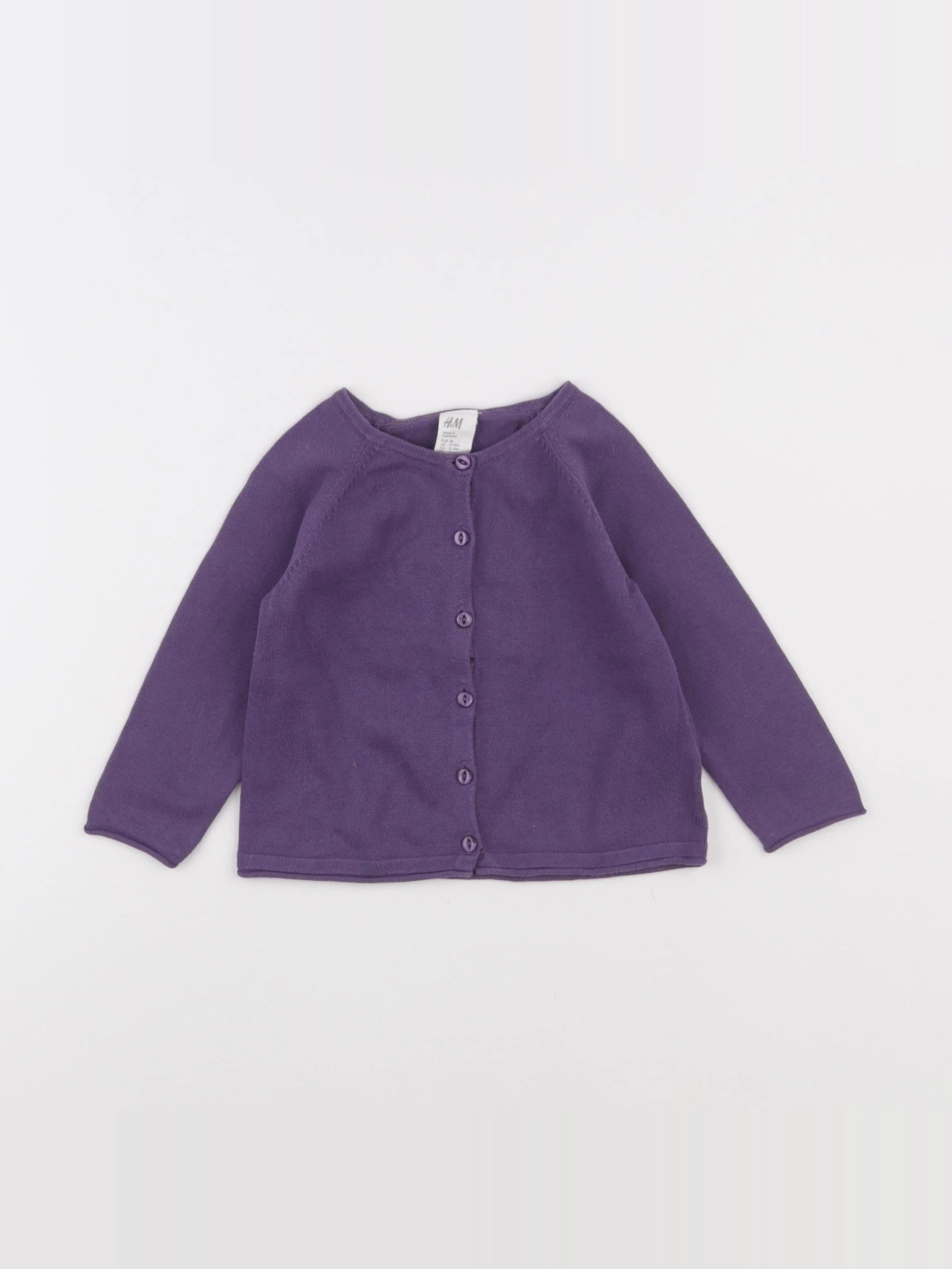 H&M - gilet violet - 12/18 mois