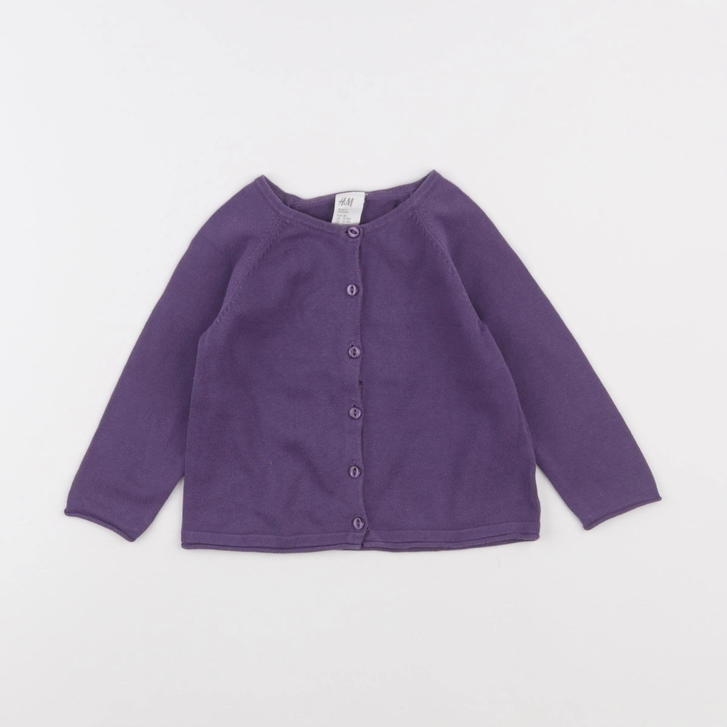 H&M - gilet violet - 12/18 mois