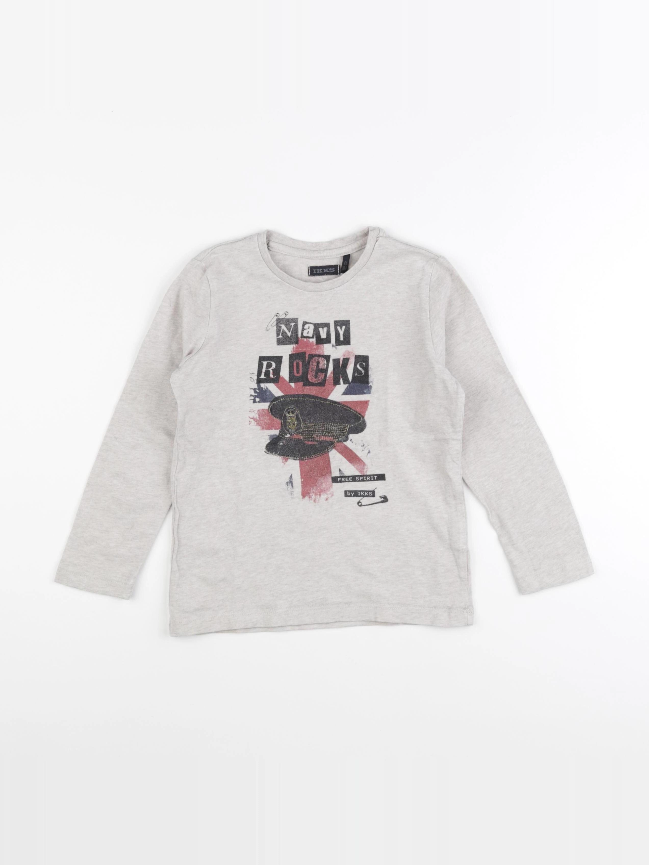 IKKS - tee-shirt beige - 4 ans