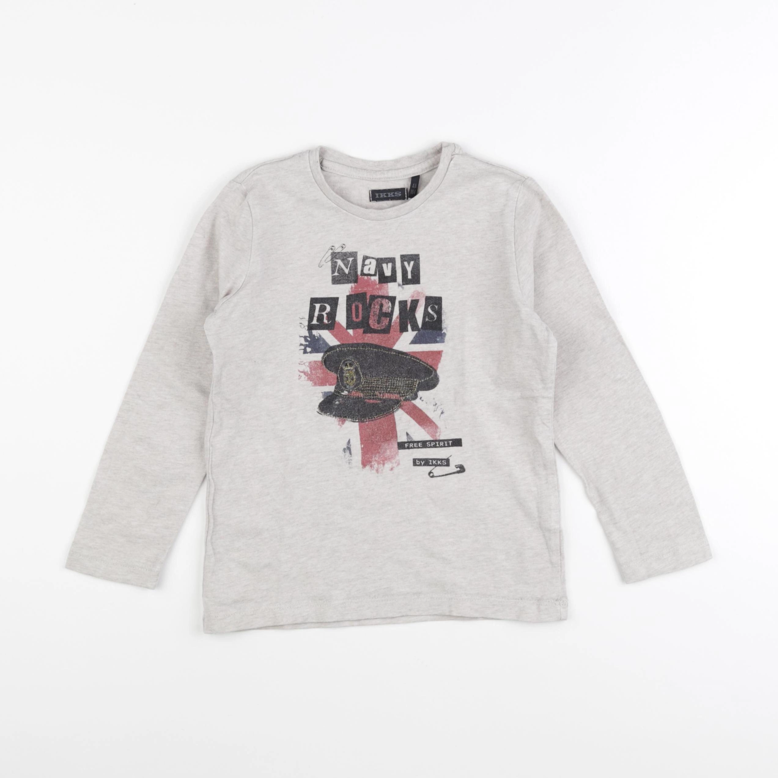IKKS - tee-shirt beige - 4 ans