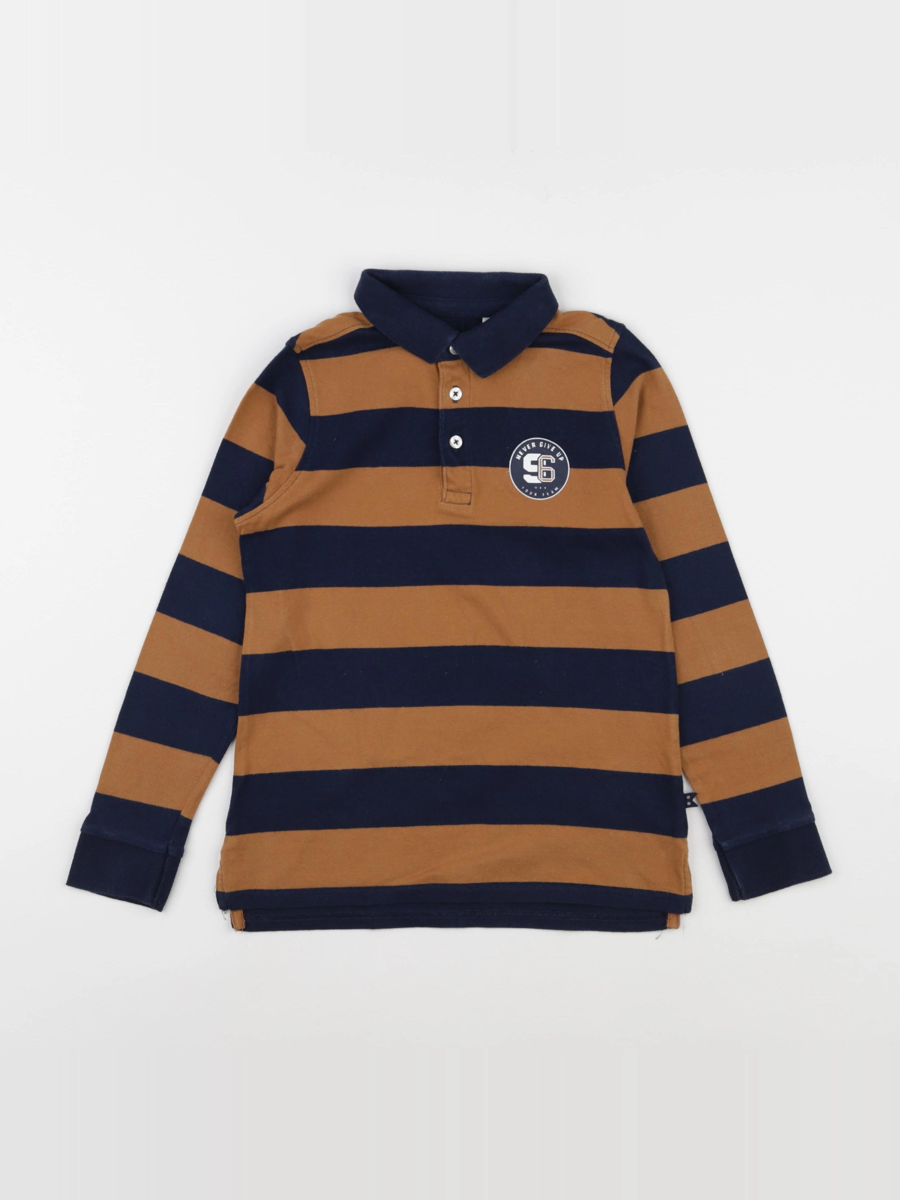Okaidi - polo marron - 8 ans