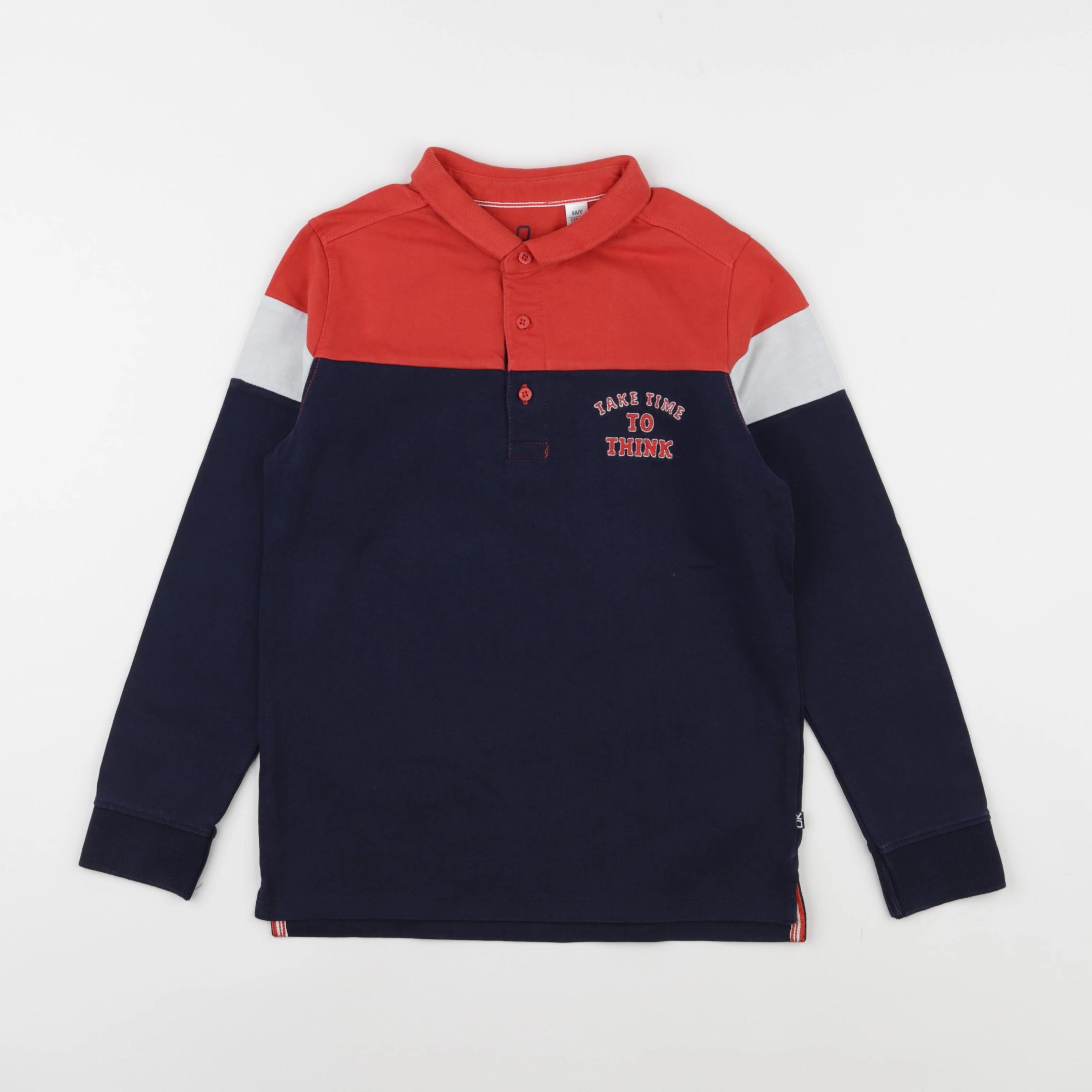 Okaidi - polo bleu - 8 ans