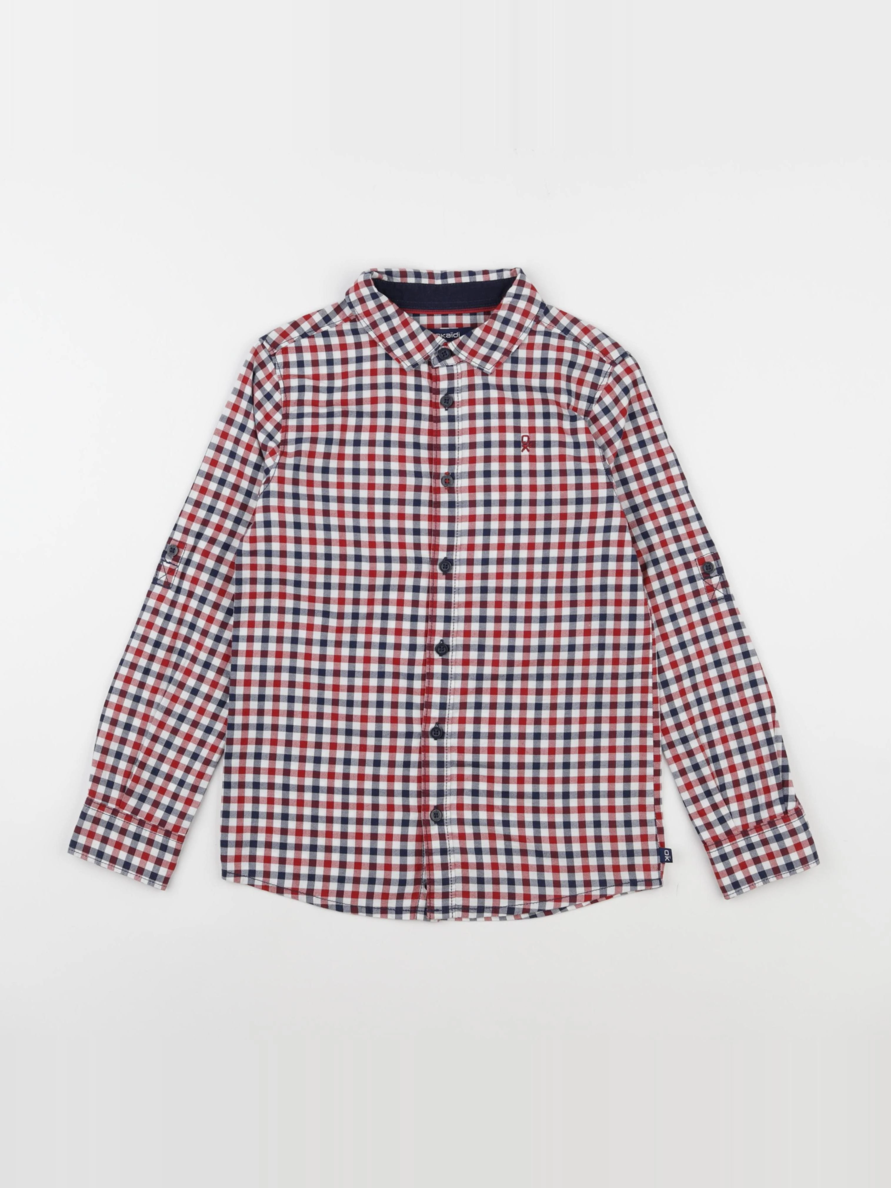 Okaidi - chemise rouge - 8 ans