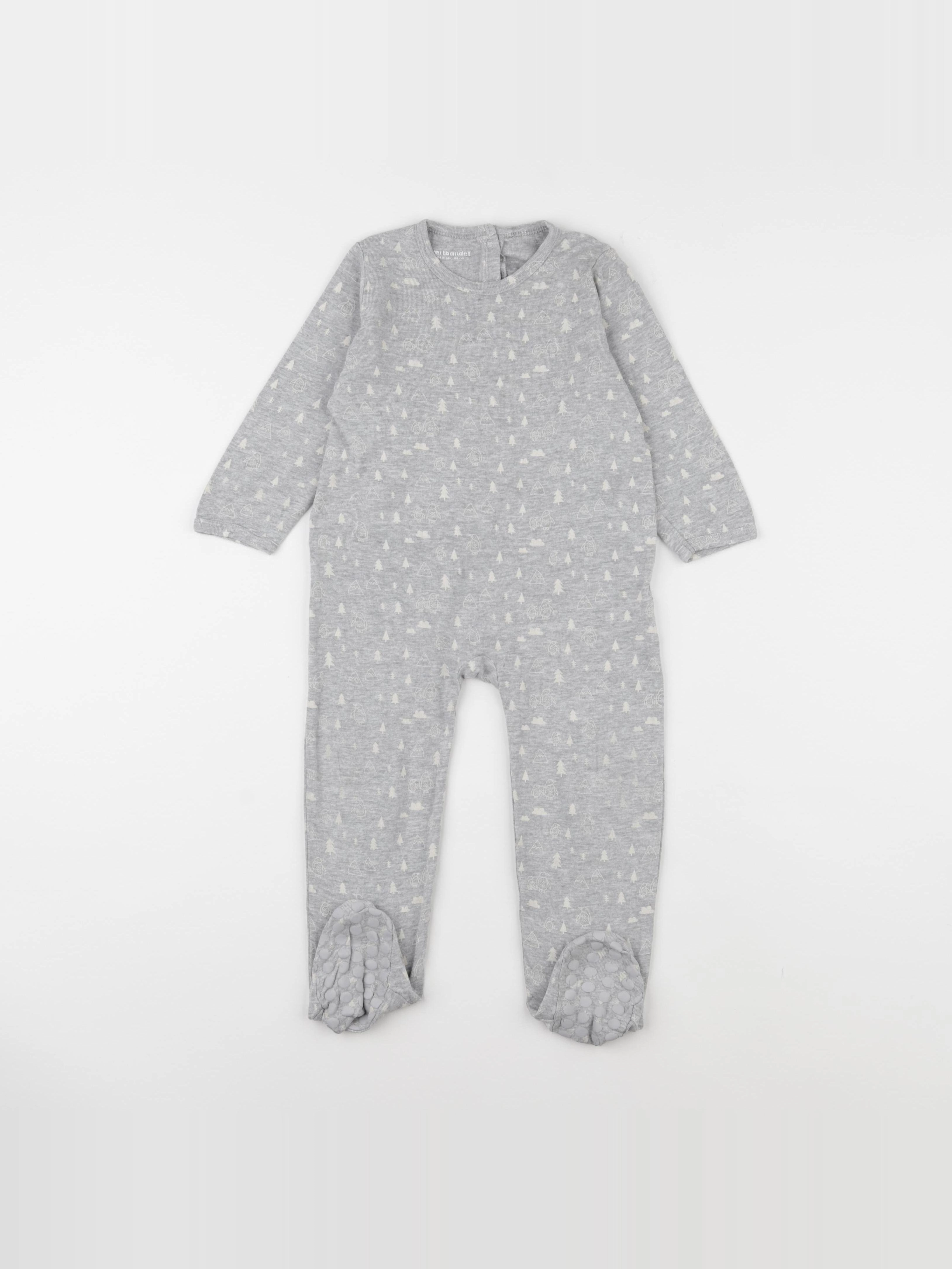 Vertbaudet - pyjama coton gris - 24 mois