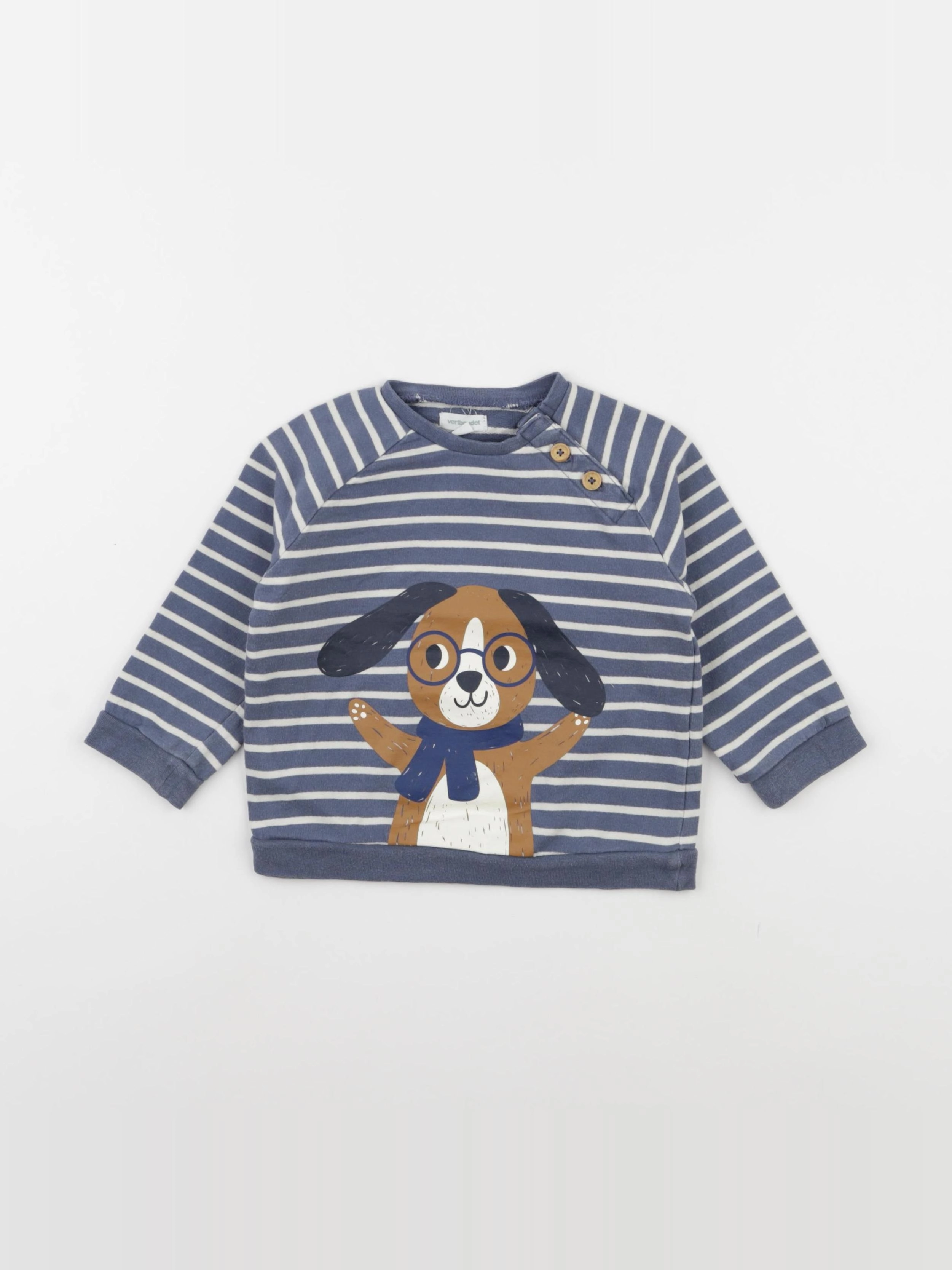 Vertbaudet - sweat bleu - 24 mois