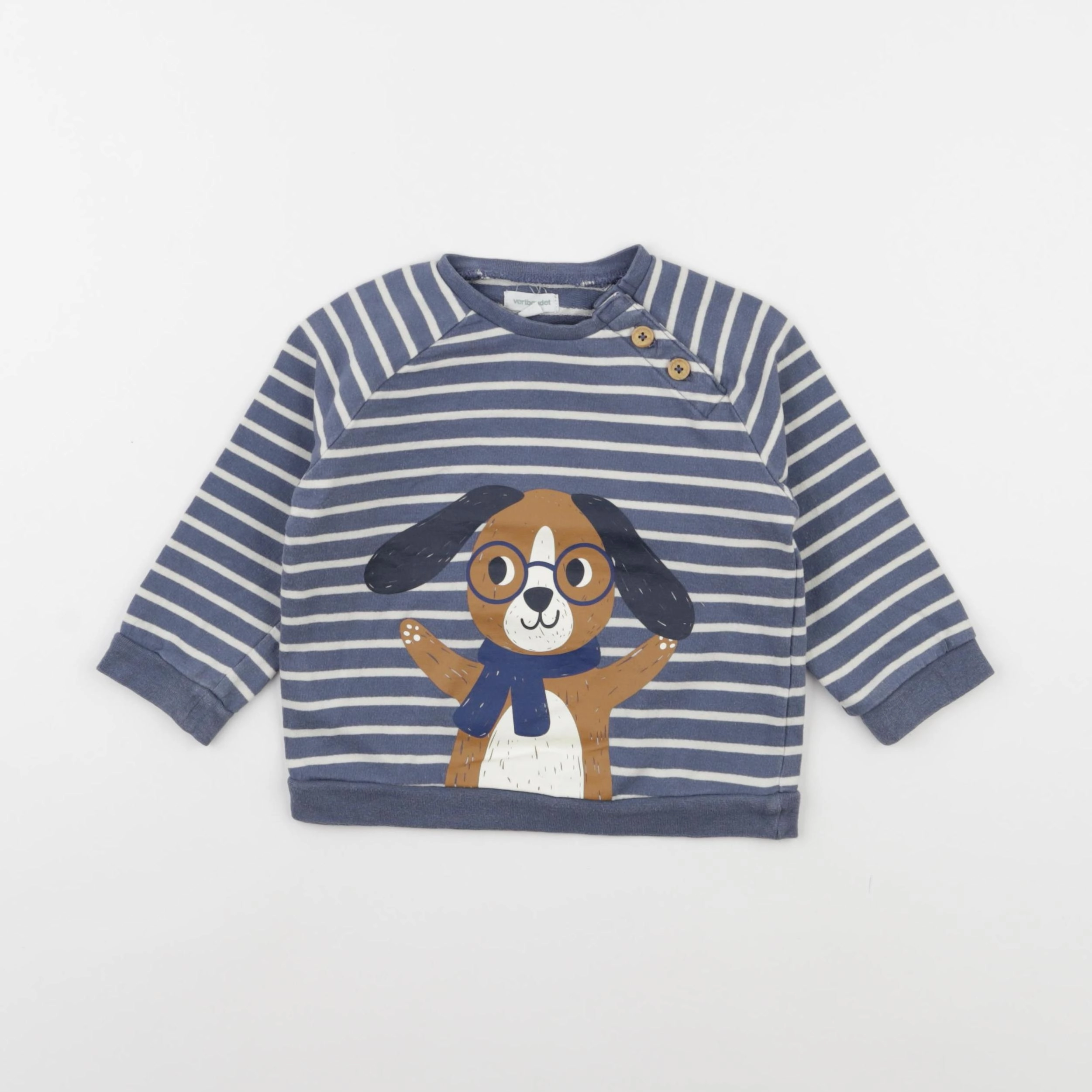 Vertbaudet - sweat bleu - 24 mois
