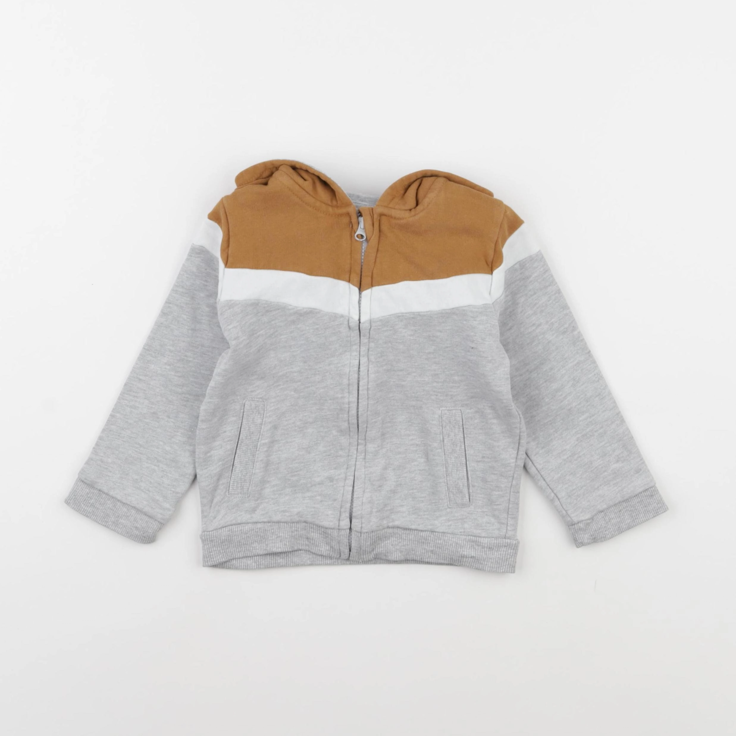 Vertbaudet - sweat gris - 24 mois
