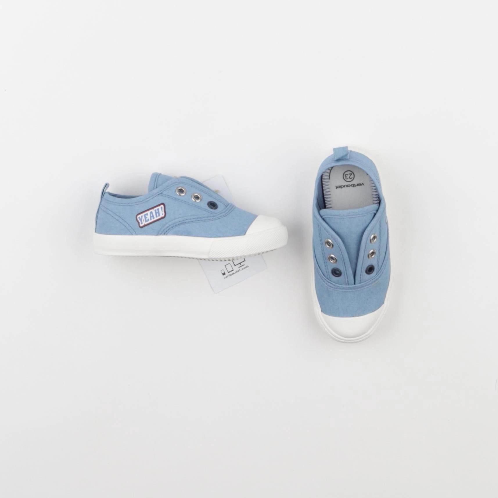 Vertbaudet - tennis élastiqué bleu - pointure 23