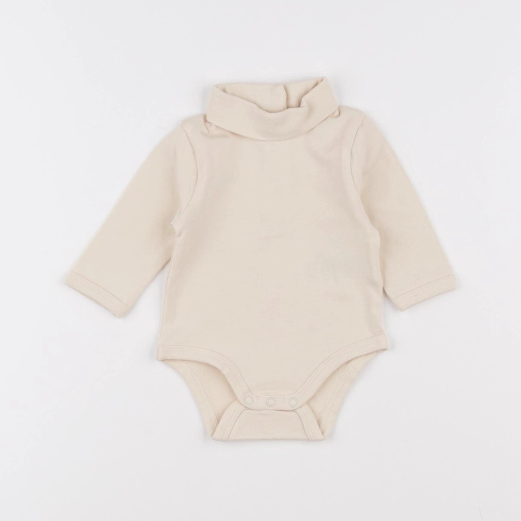 Vertbaudet - body à col beige - 1 mois