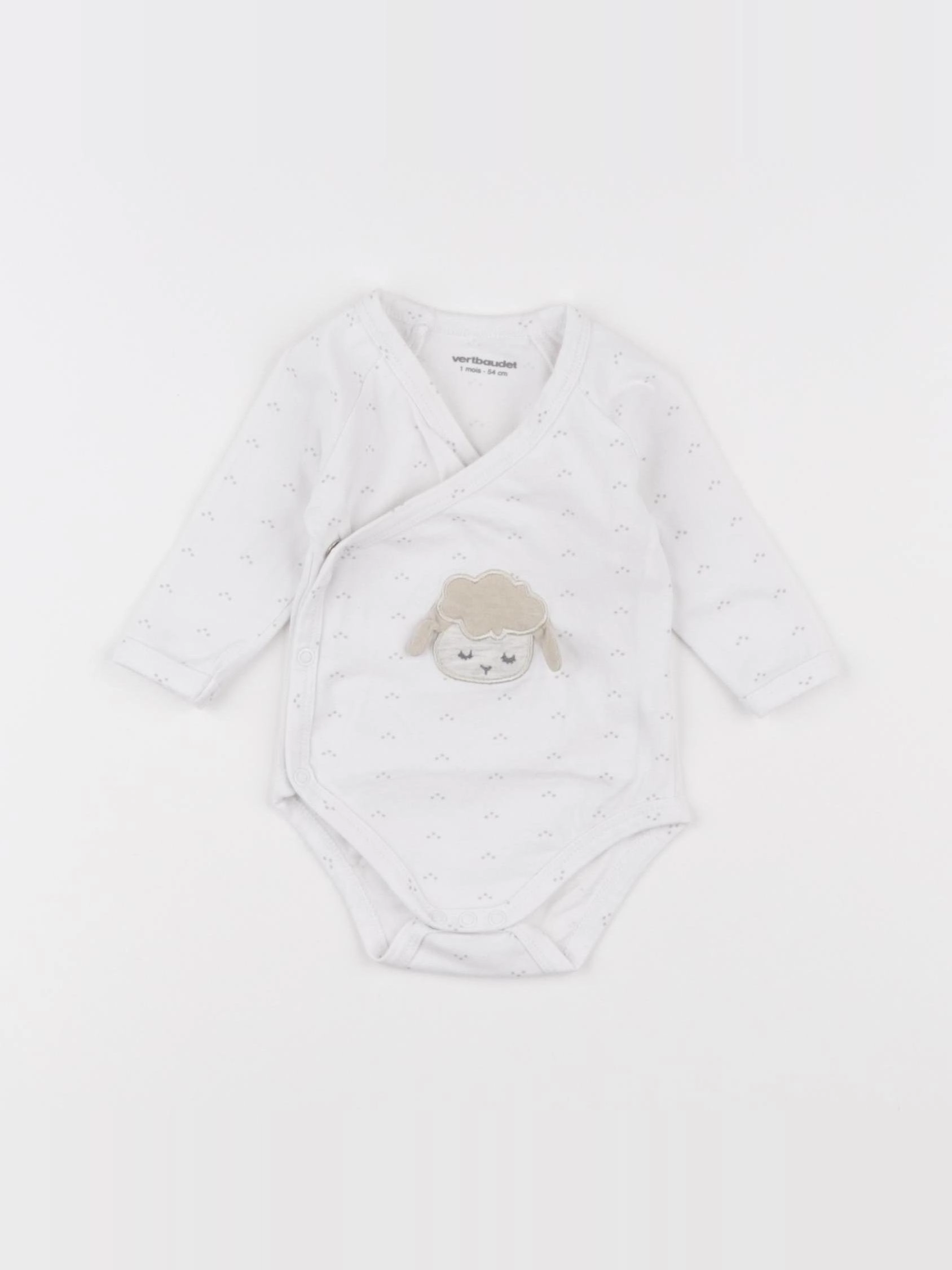 Vertbaudet - body blanc - 1 mois