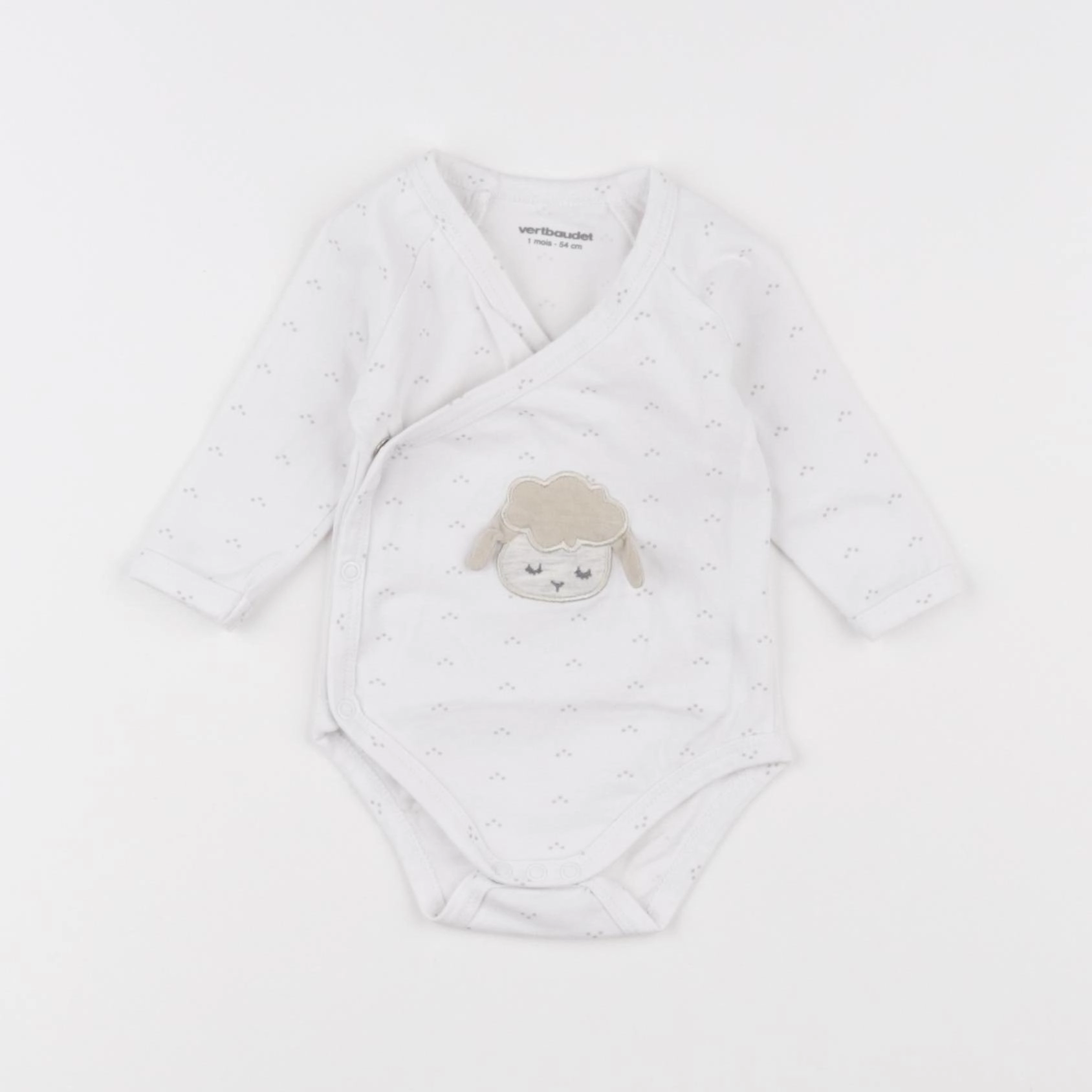 Vertbaudet - body blanc - 1 mois