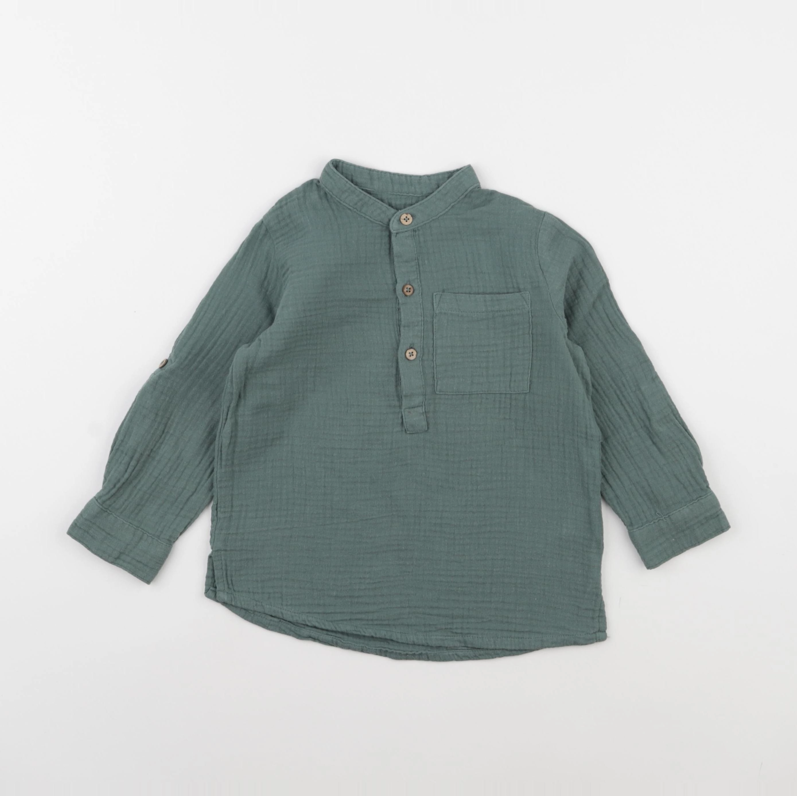 Vertbaudet - chemise vert - 4 ans