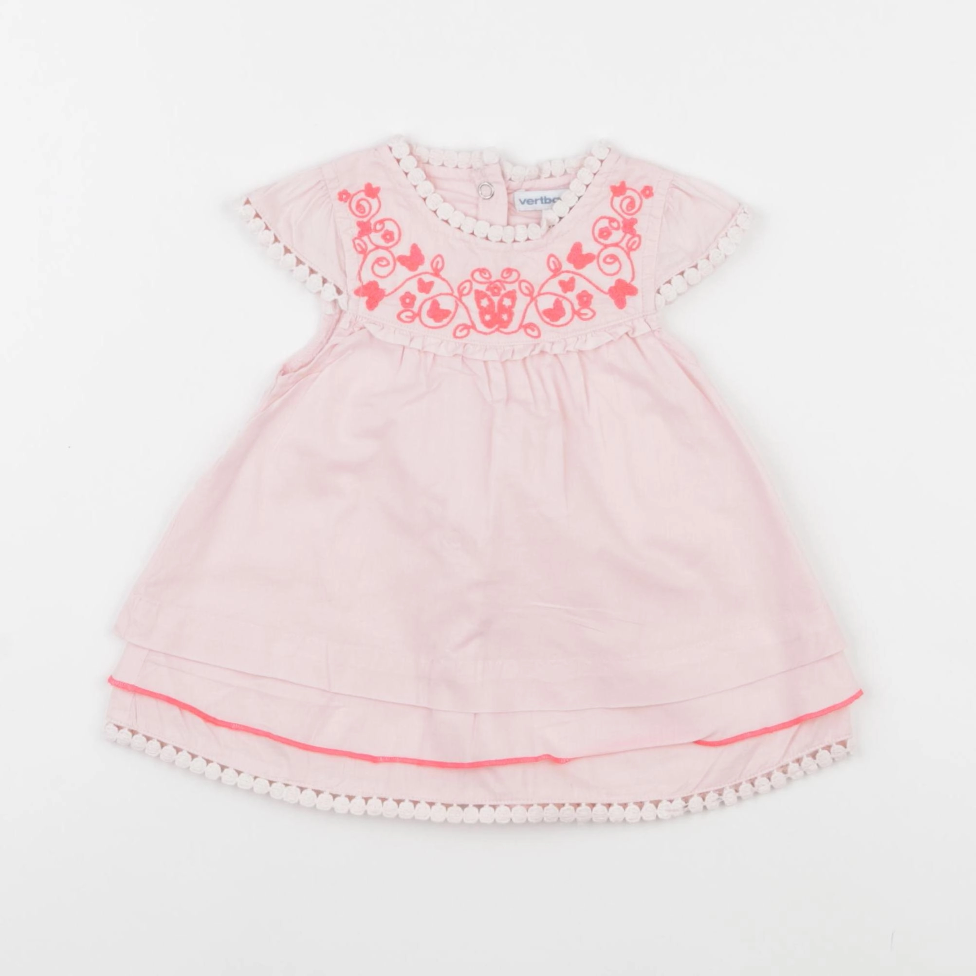 Vertbaudet - robe rose - 9 mois