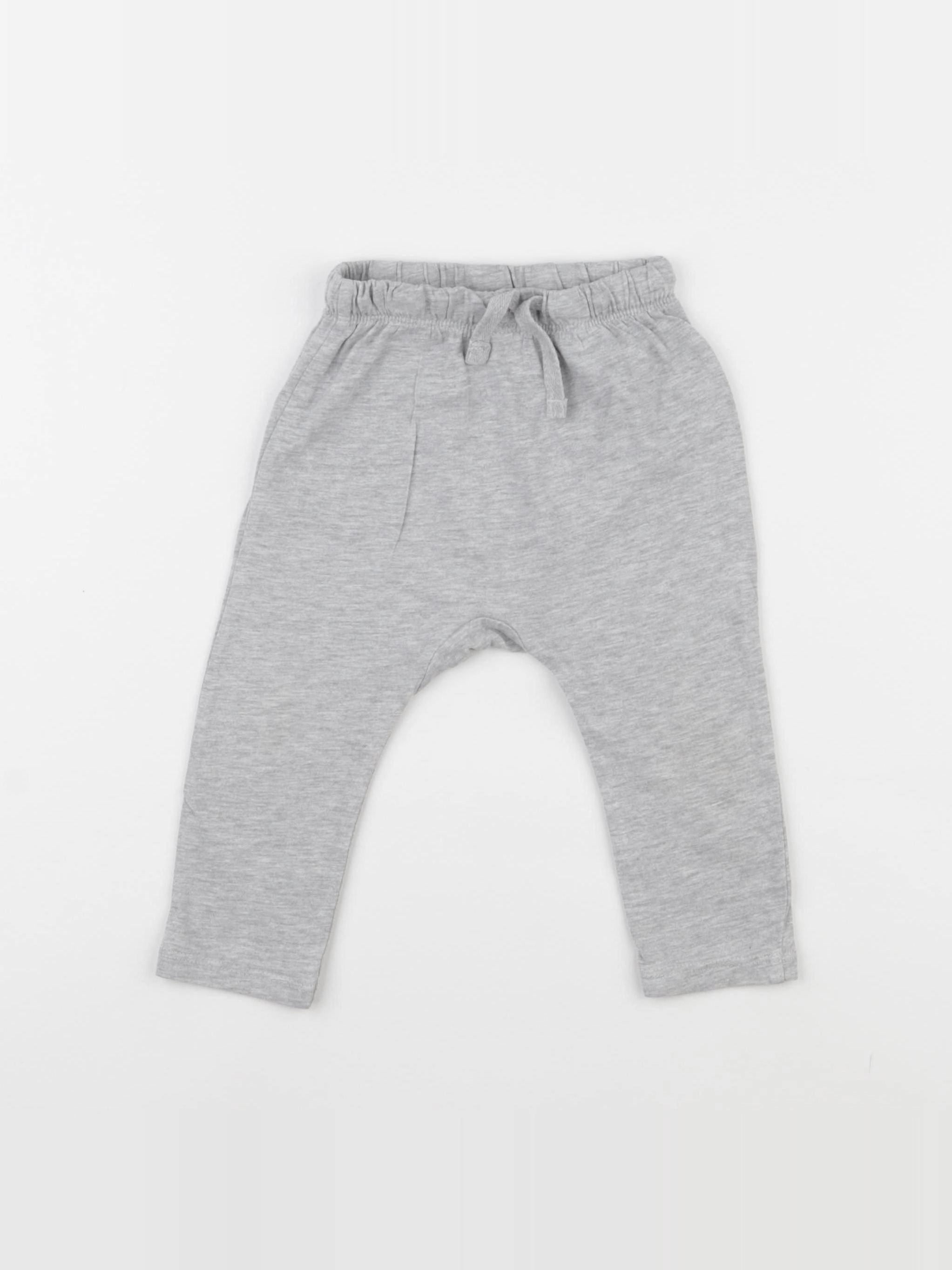 H&M - sarouel gris - 9/12 mois