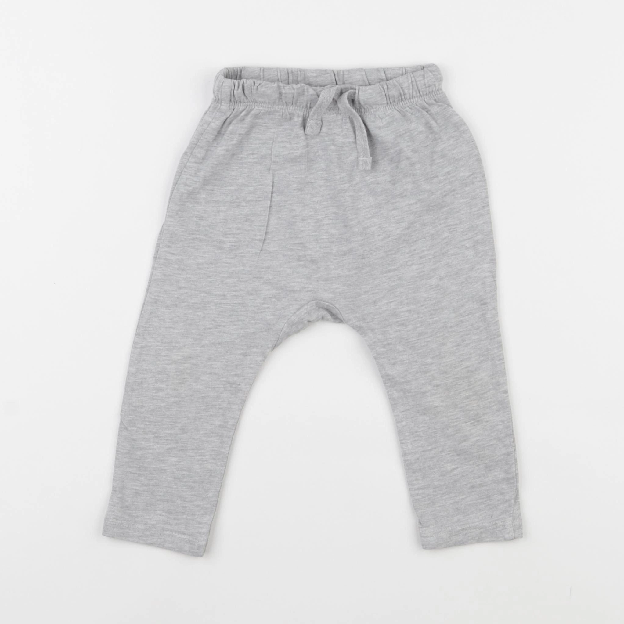 H&M - sarouel gris - 9/12 mois