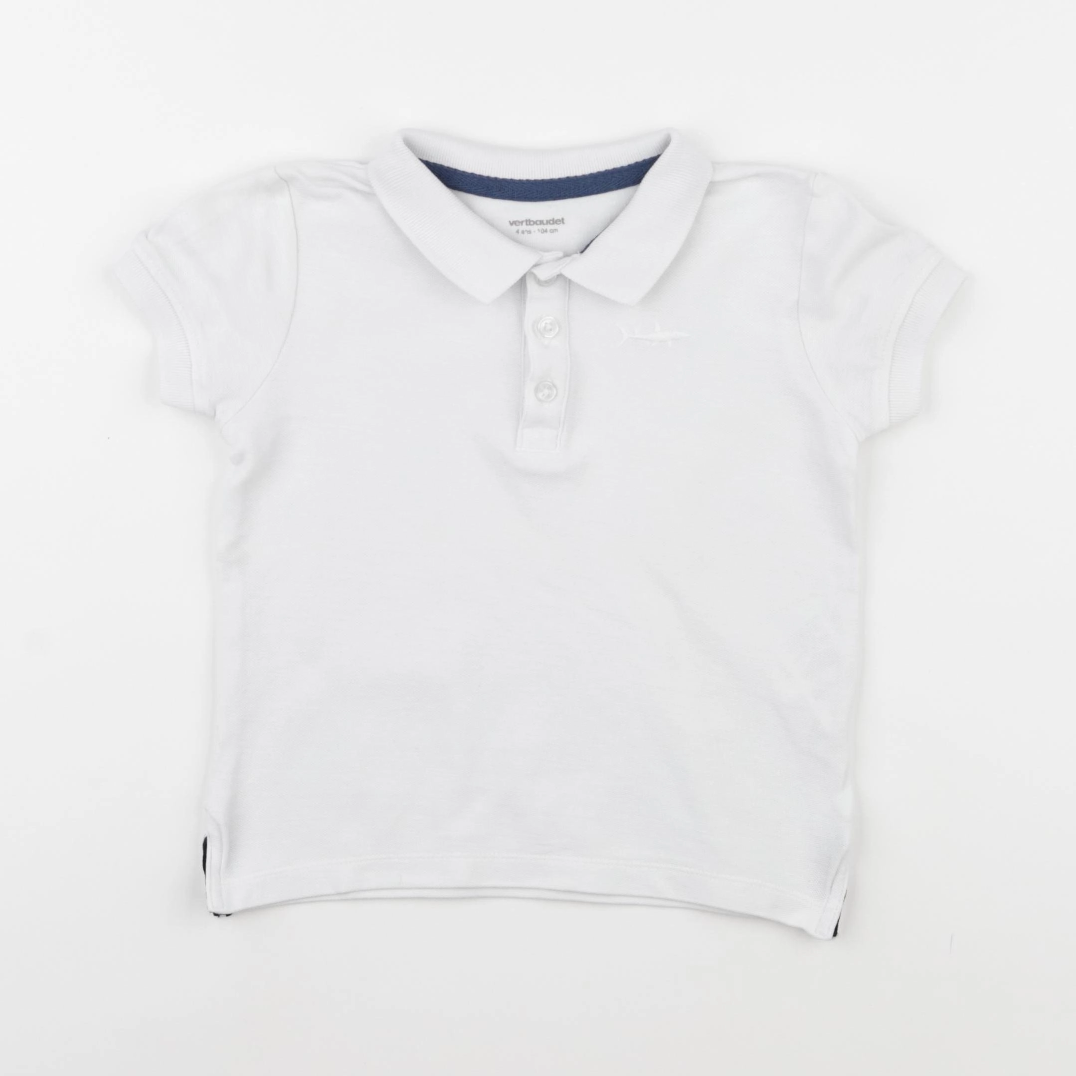 Vertbaudet - polo blanc - 4 ans