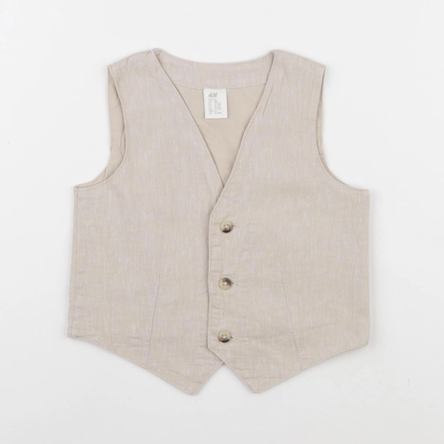 H&M - gilet beige - 12/18 mois