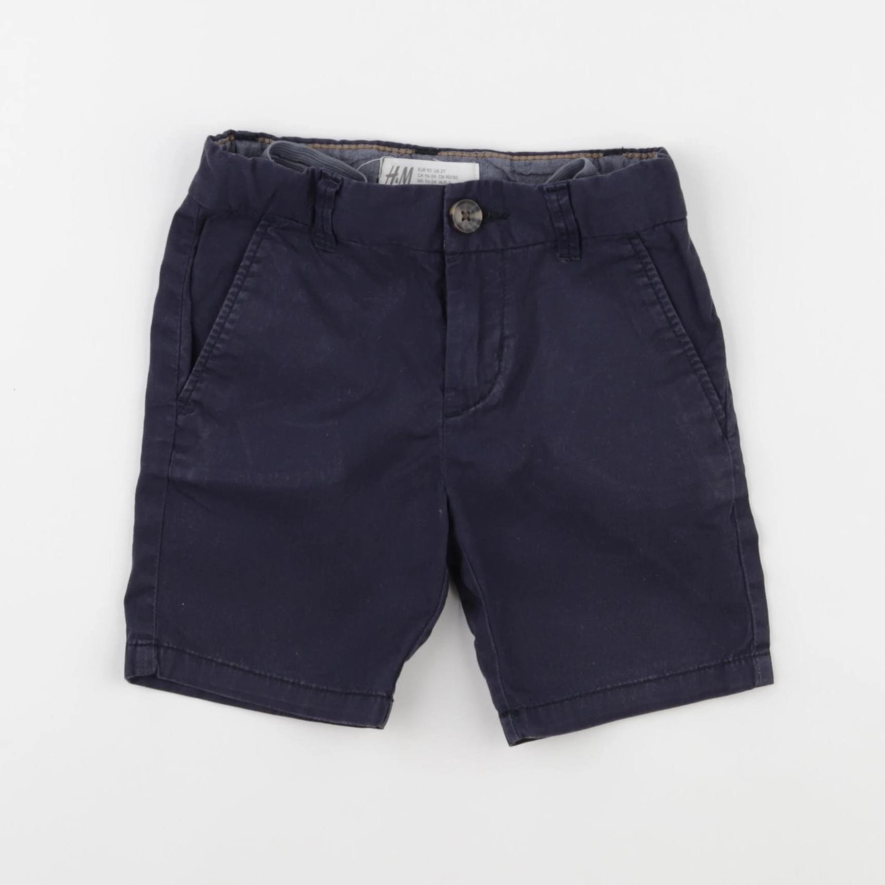 H&M - short bleu - 18/24 mois