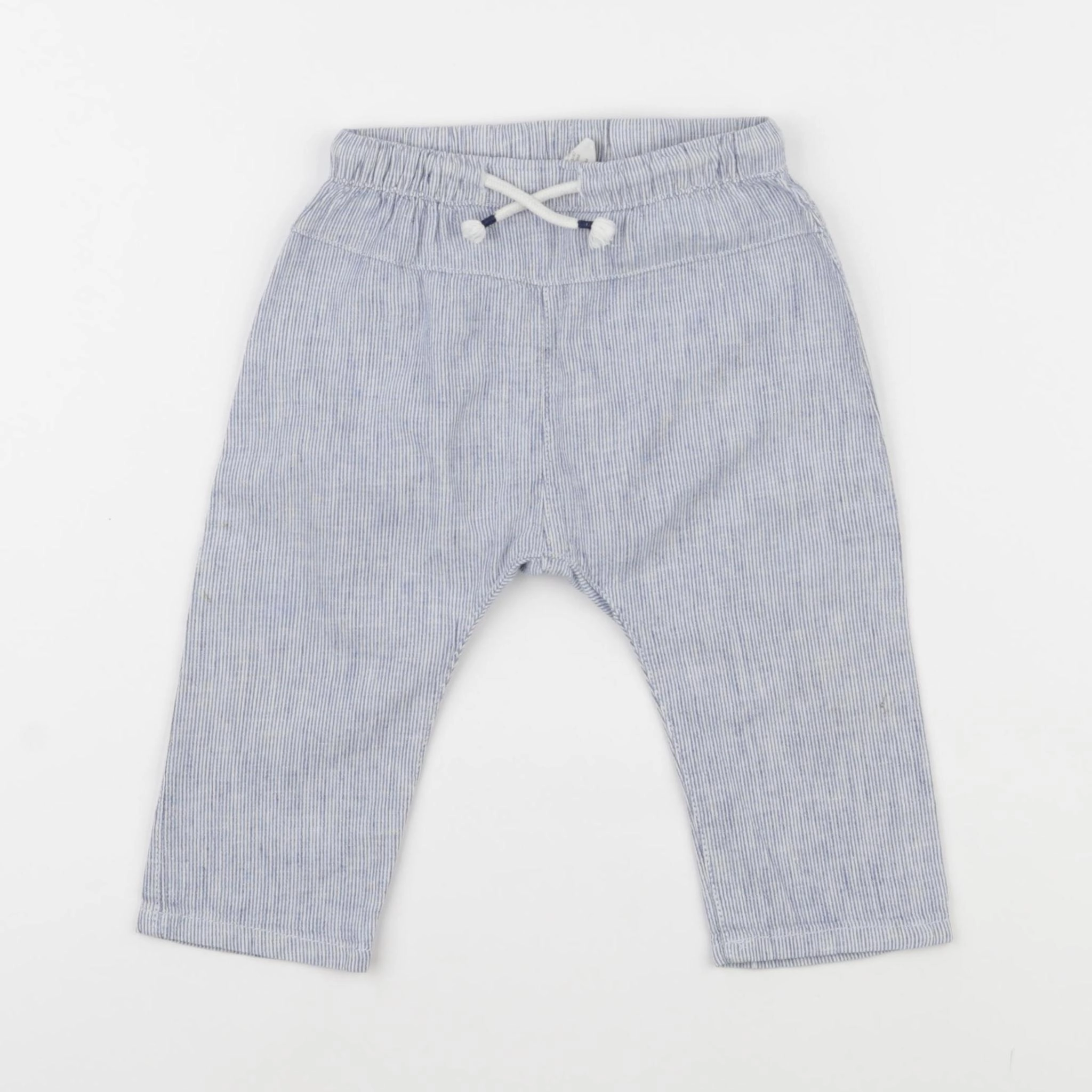 H&M - pantalon bleu - 6/9 mois